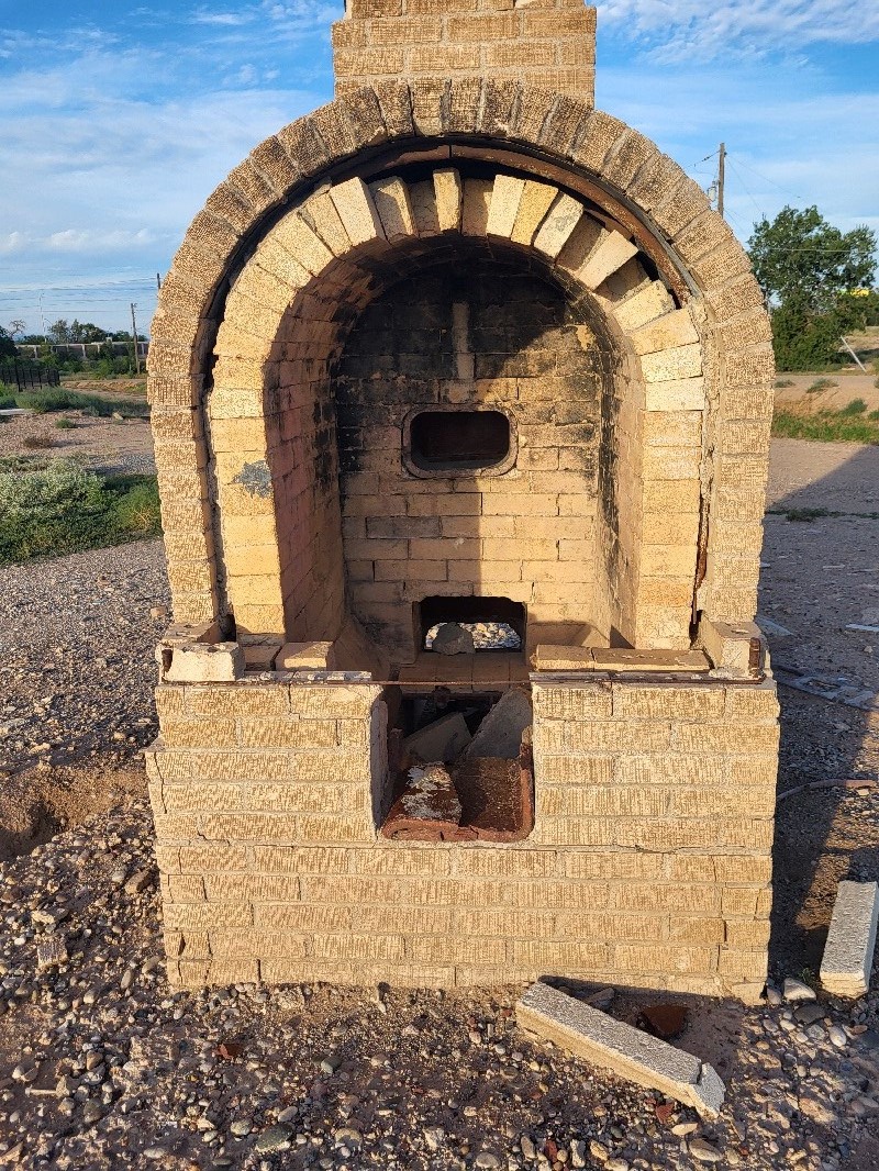 An Eerie Abandoned Fireplace in Albuquerque