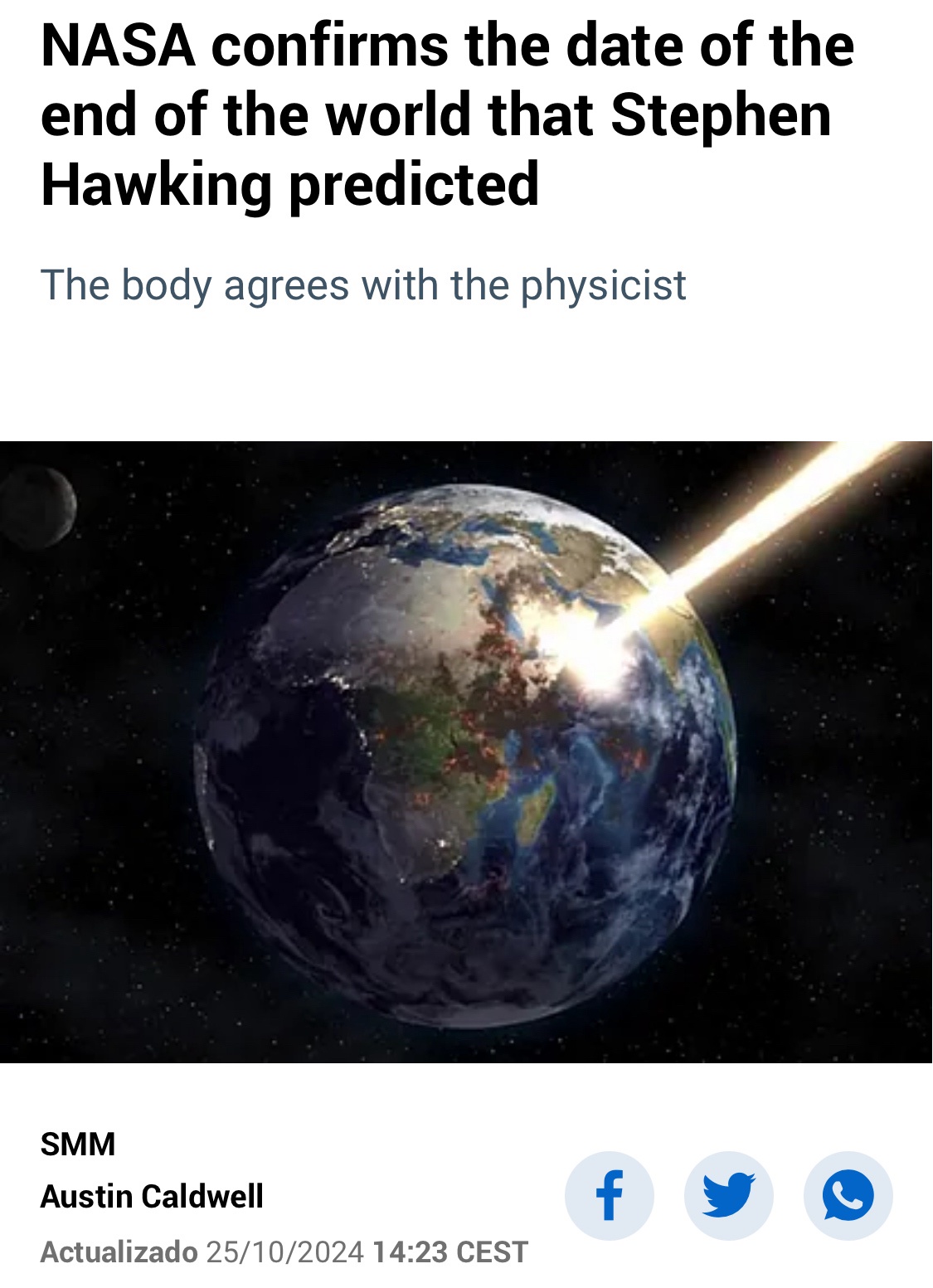 It's the end of the world as we know it, and I feel fine.