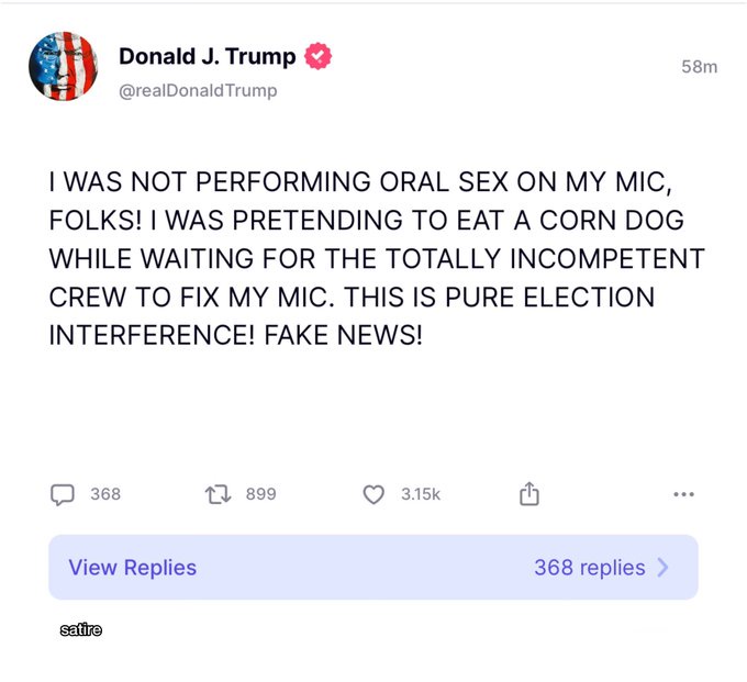 Alright then, whatever you say, Donald.