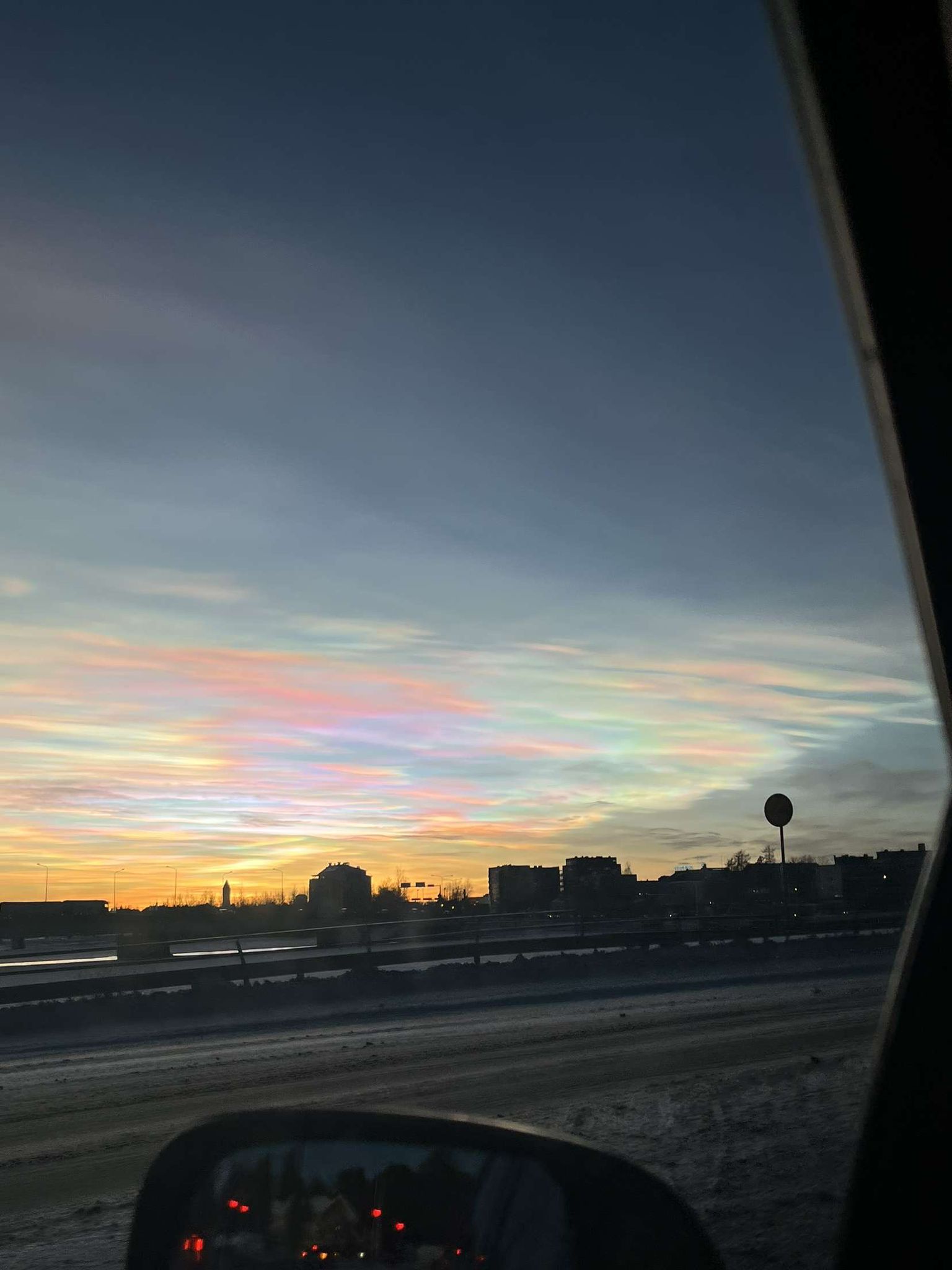 Breathtaking Sunset Over Finland with Majestic Polar Strato Clouds