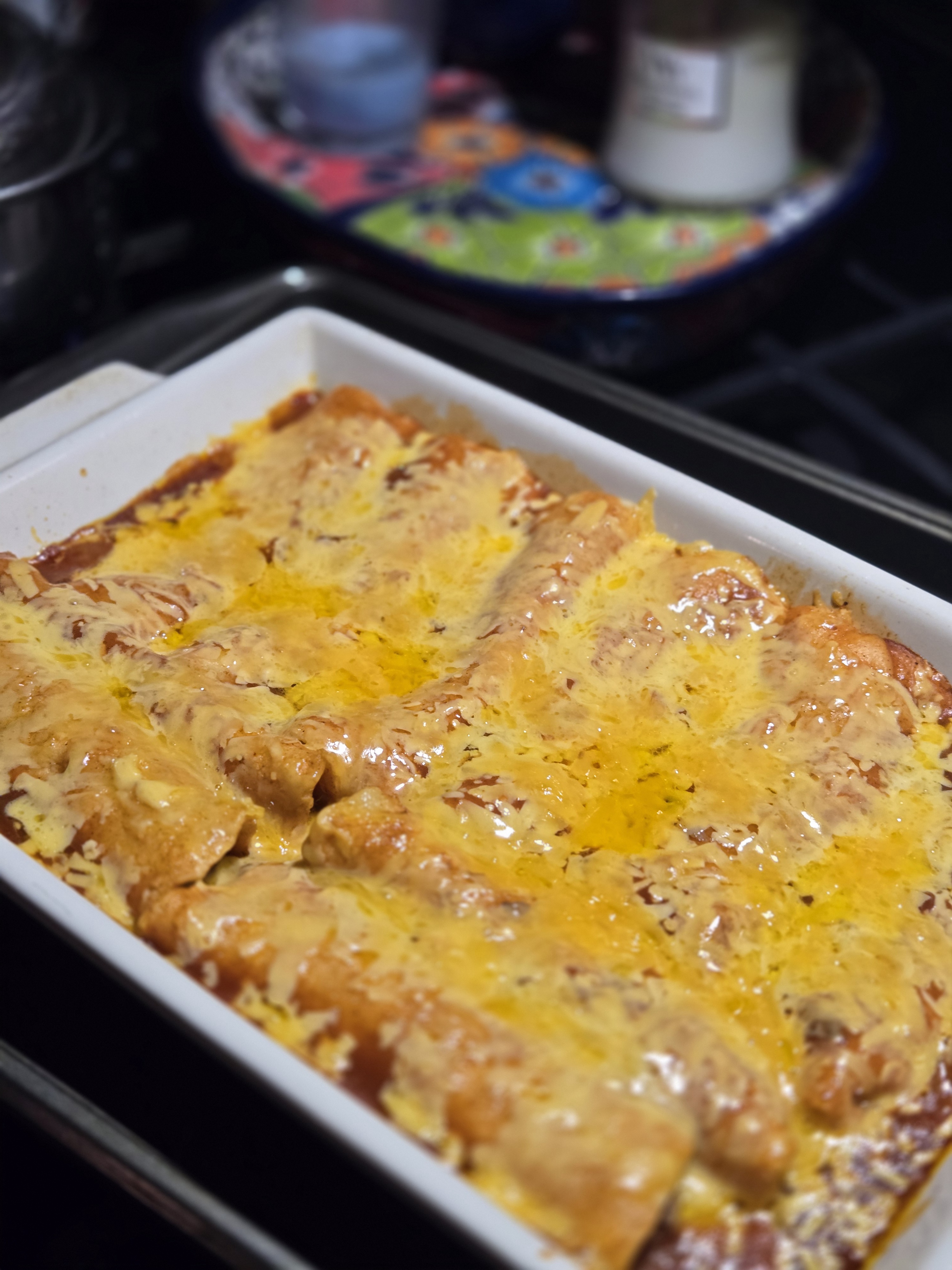 Follow-up on those beef enchiladas. Who's ready to bake?