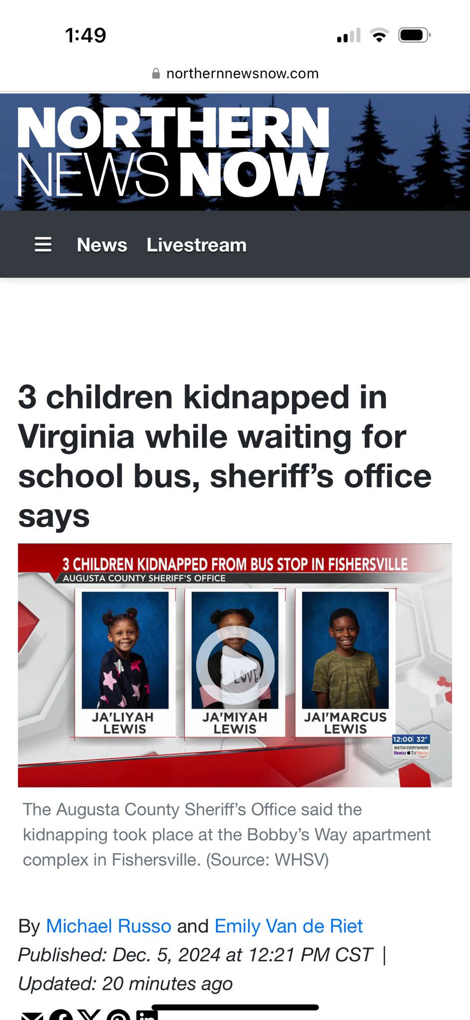 Urgent Amber Alert: Kidnapping Incident in Virginia