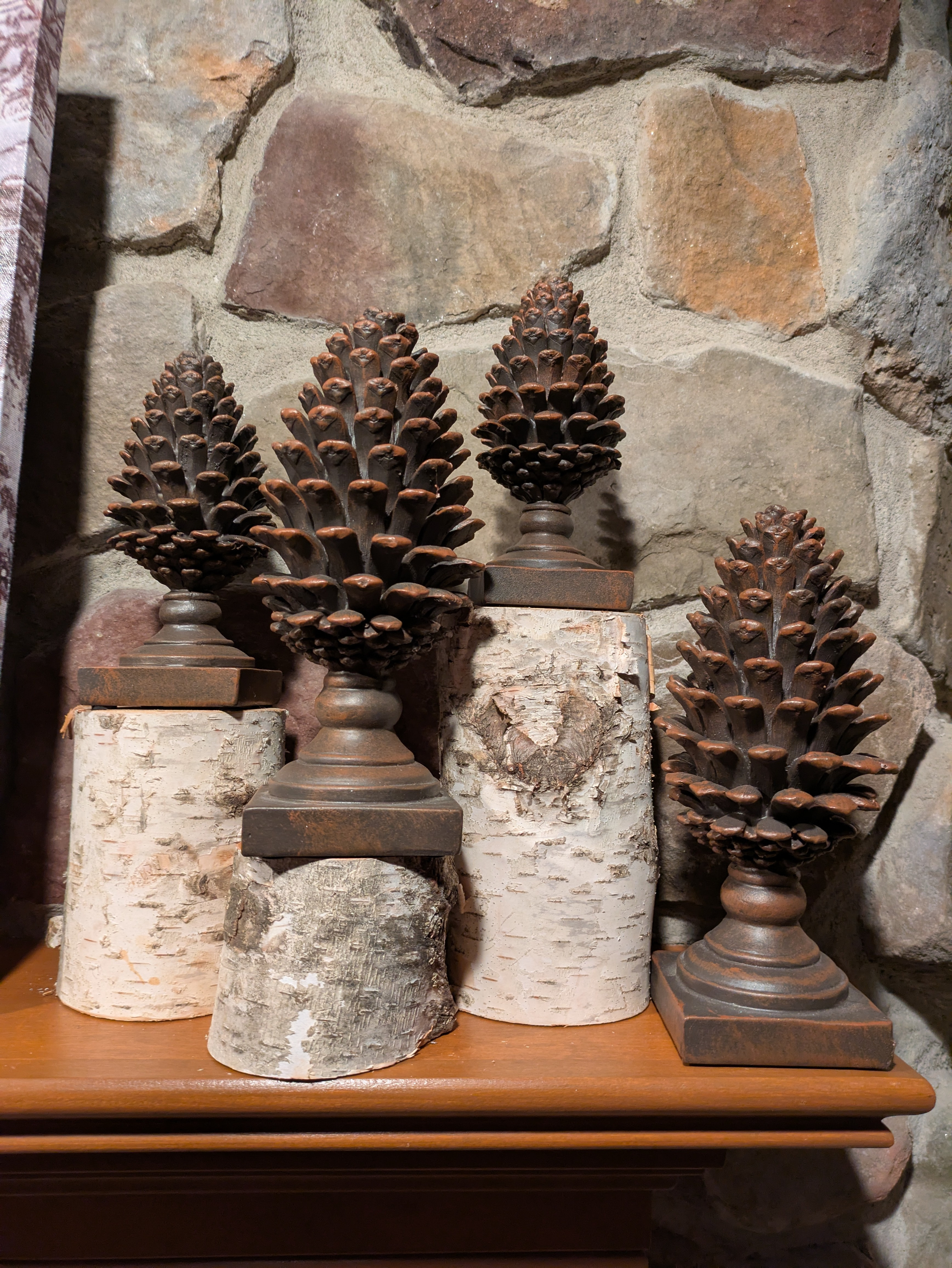 Embracing Team Acorn with a Twist: Check Out These Pinecone 'Decorations' I Discovered at My In-Laws!