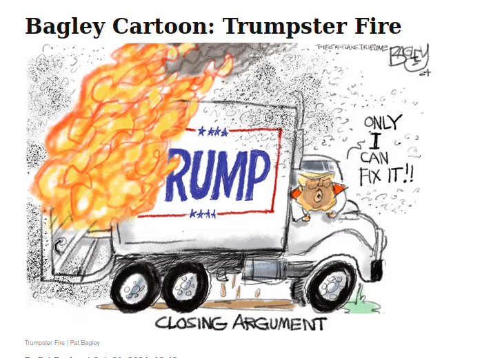 The fire he ignited...