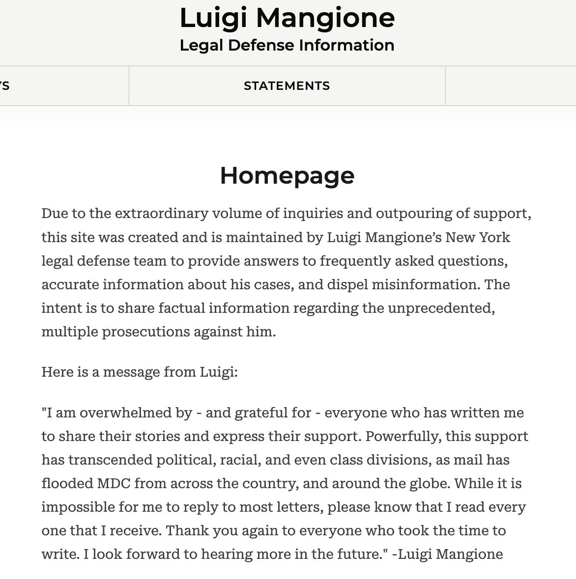 Luigi Mangione Breaks His Silence: First Public Statement