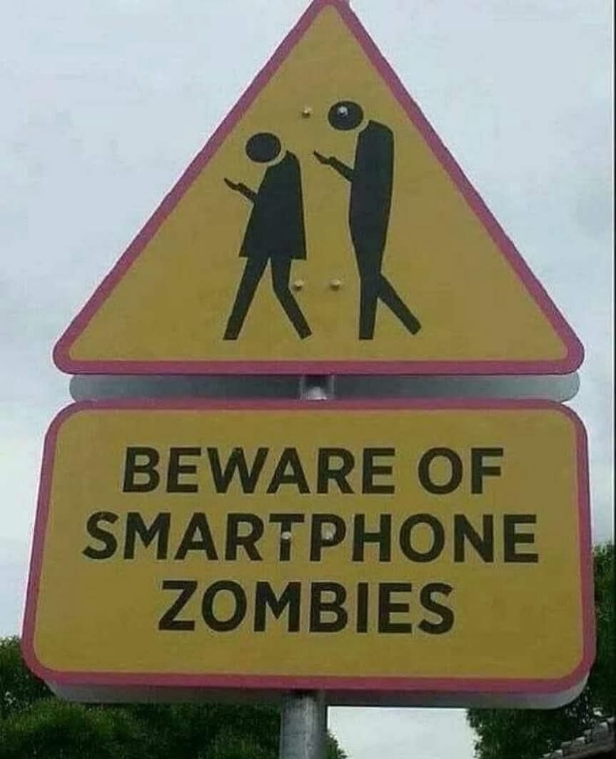 The rise of the phone zombies is real!