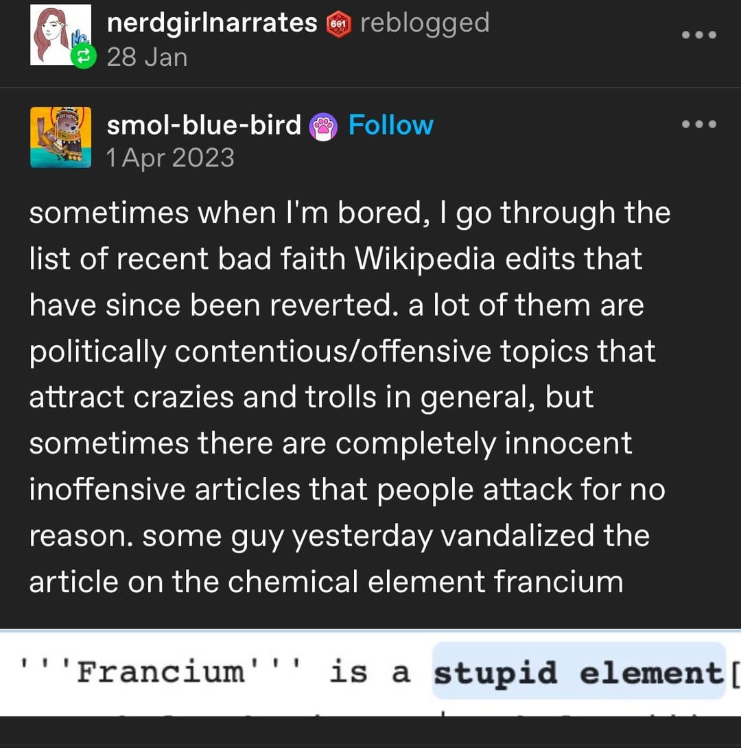 Why francium is often considered a silly element