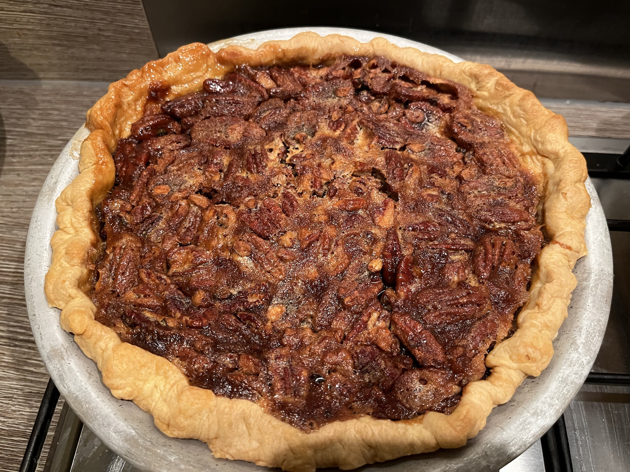Pecan Pie: Cooling Down and Ready to Delight