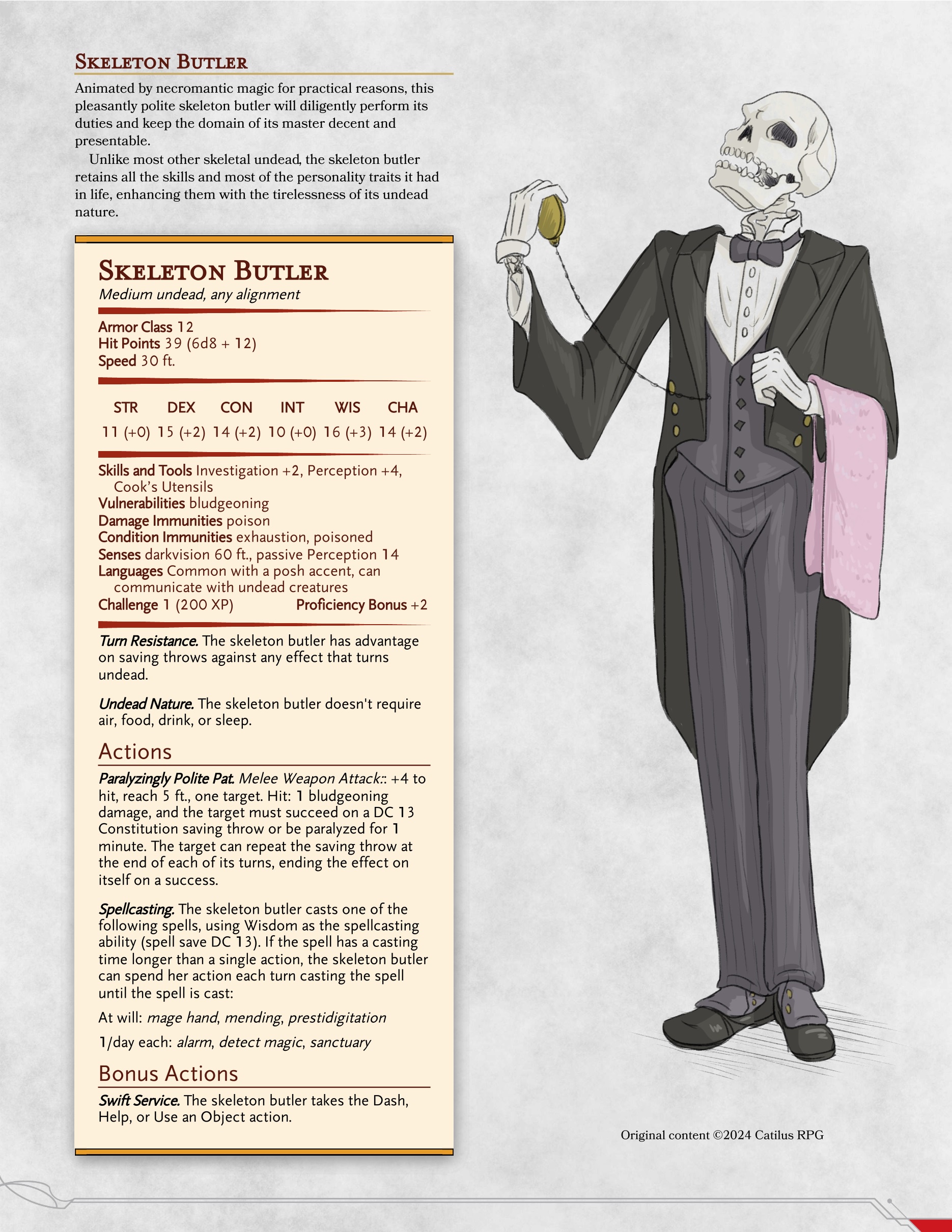 Meet the Skeleton Butler: Your Ultimate D&D Companion