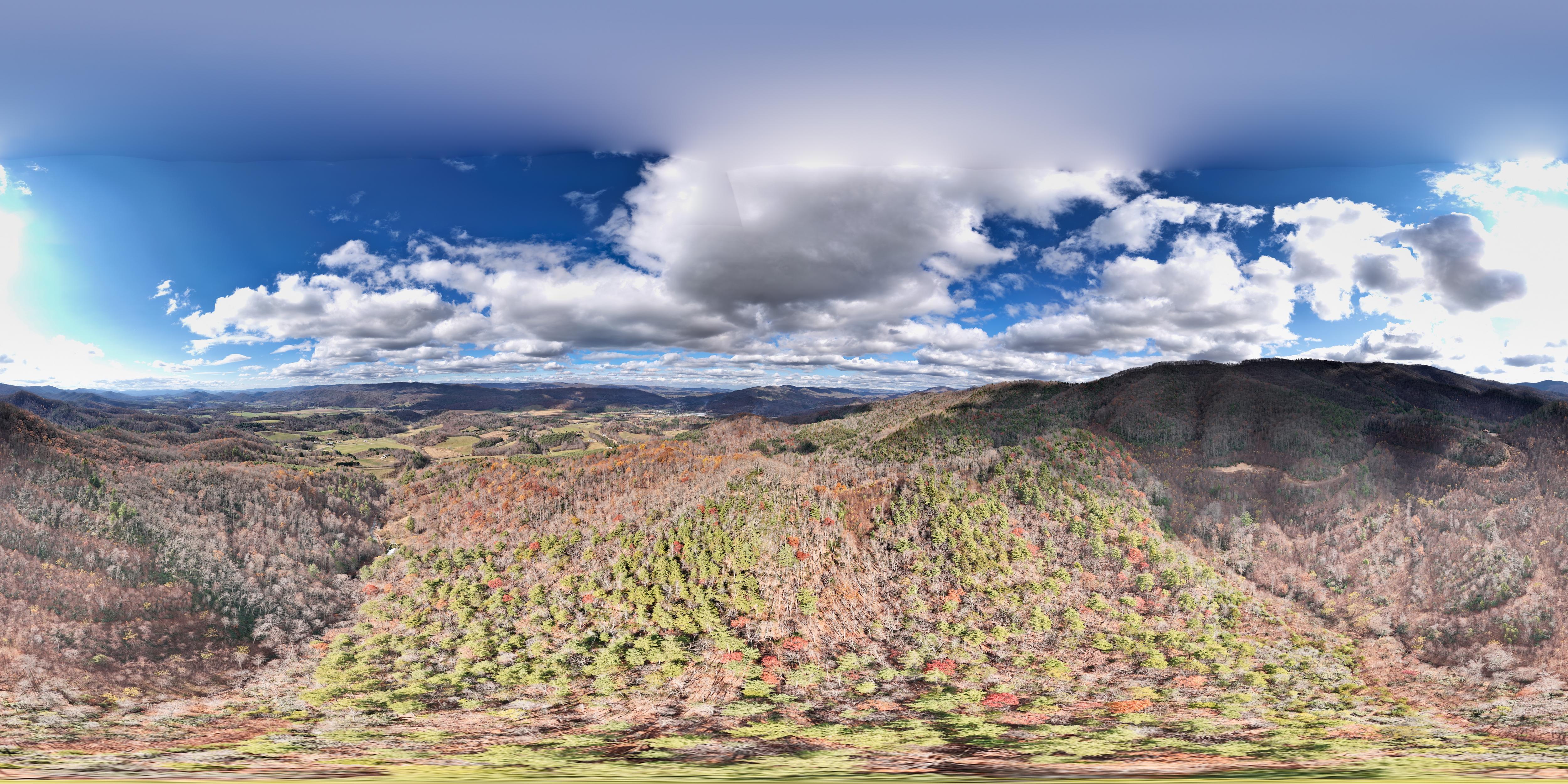 Stunning panoramic view of Dr. Taylor Lane in Johnson County, Tennessee.