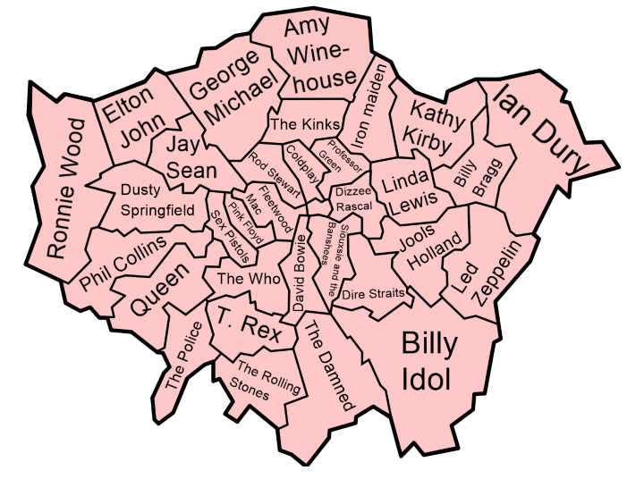 Discover the Top Music Acts in Every London Borough with Brilliant Maps