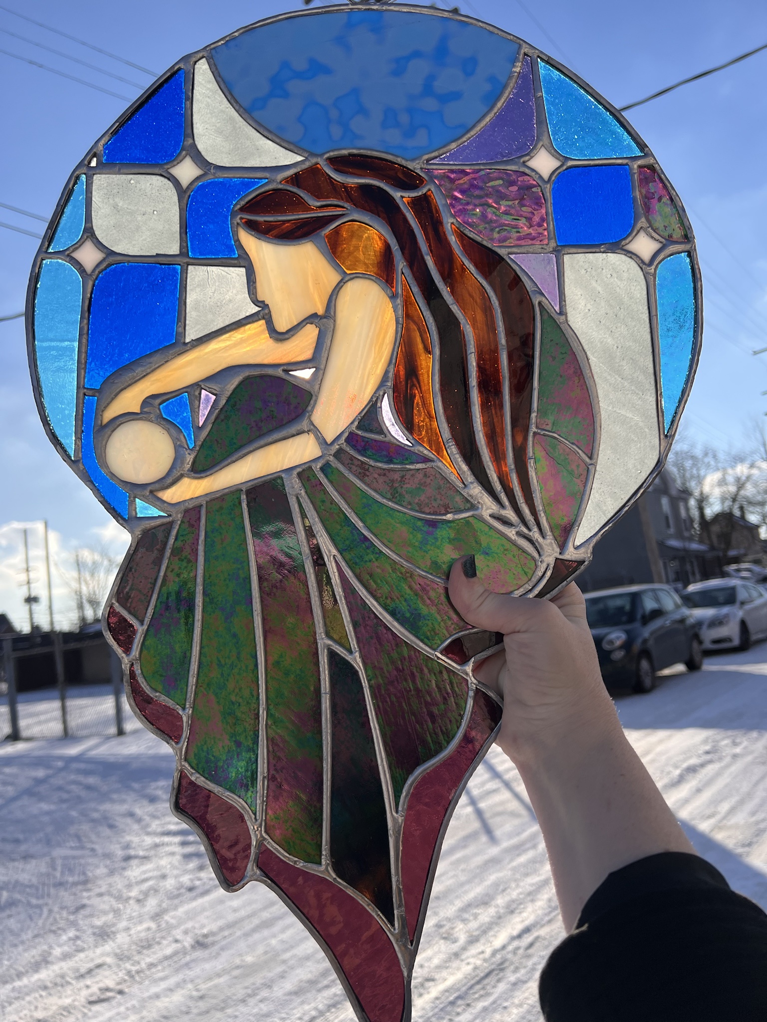 My Stained Glass Tribute to the Moon Goddess