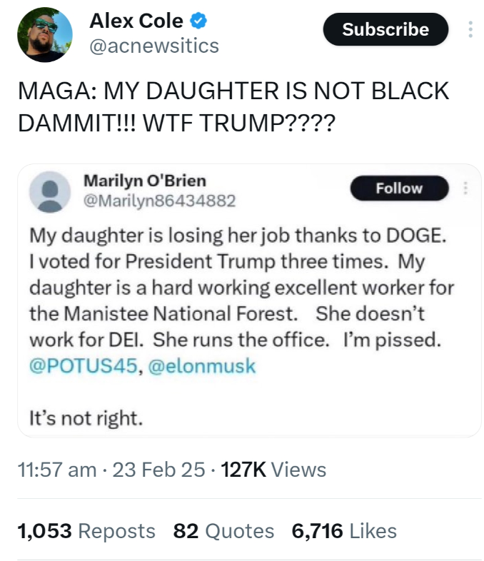 Would His Daughter Have Kept Her Job If She Were White?