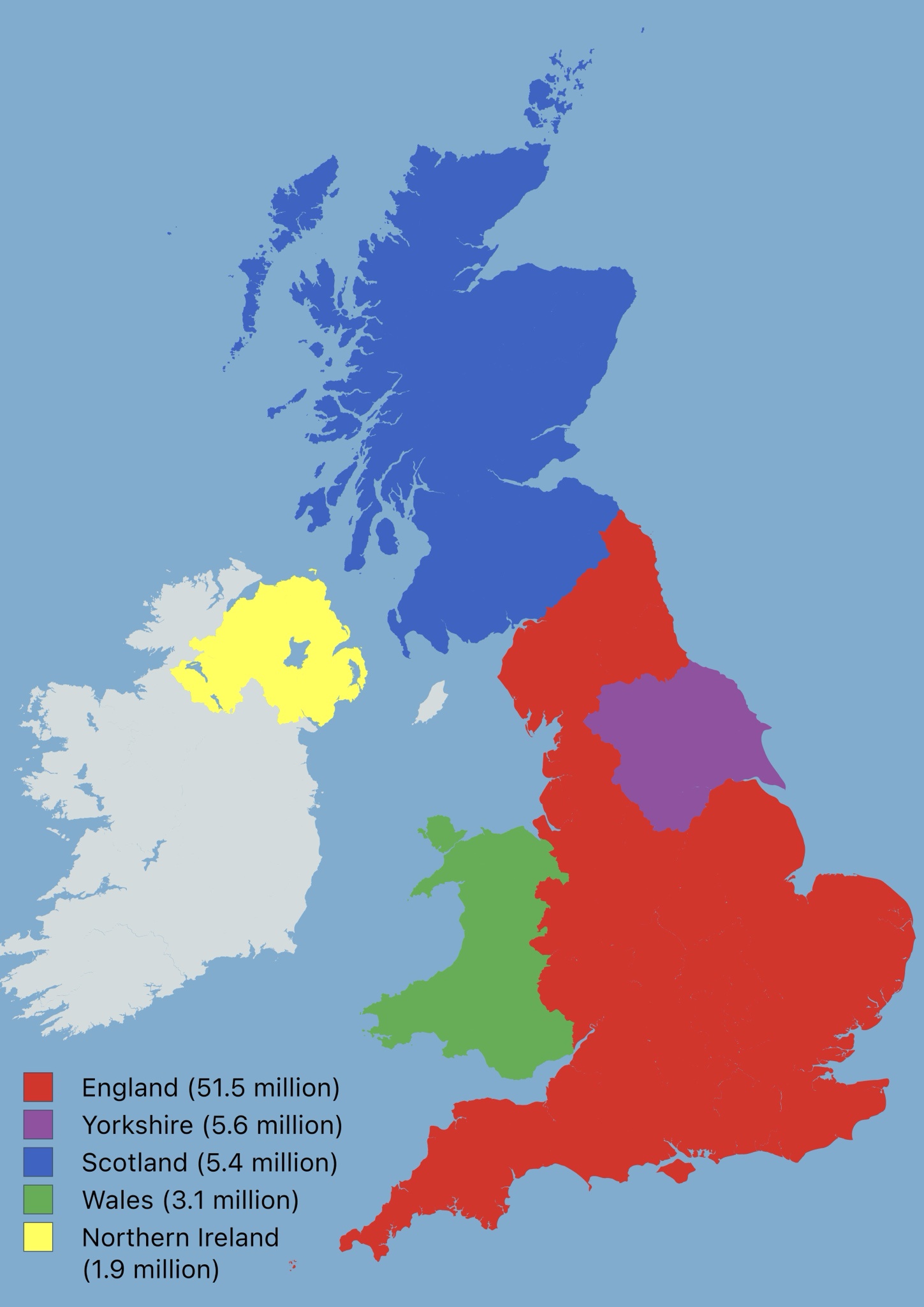If Yorkshire Became Its Own Country, It Would Be the Second Most Populous in the UK