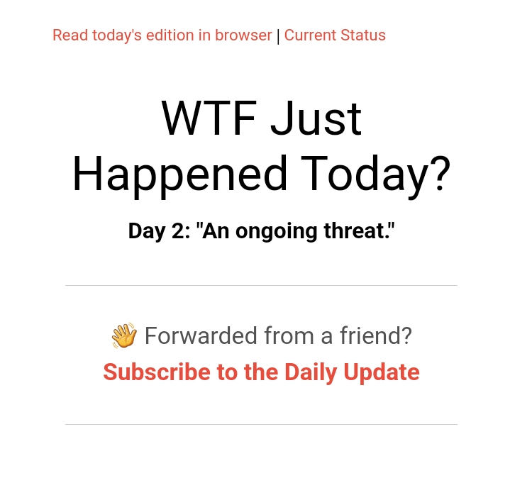 What on Earth Just Happened Today? Day 2