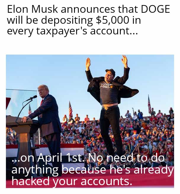 Imagine DOGE Giving $5000 to Every Taxpayer!