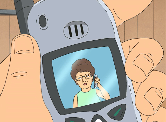 Hank's trusty cell phone: the lifeline of the day.