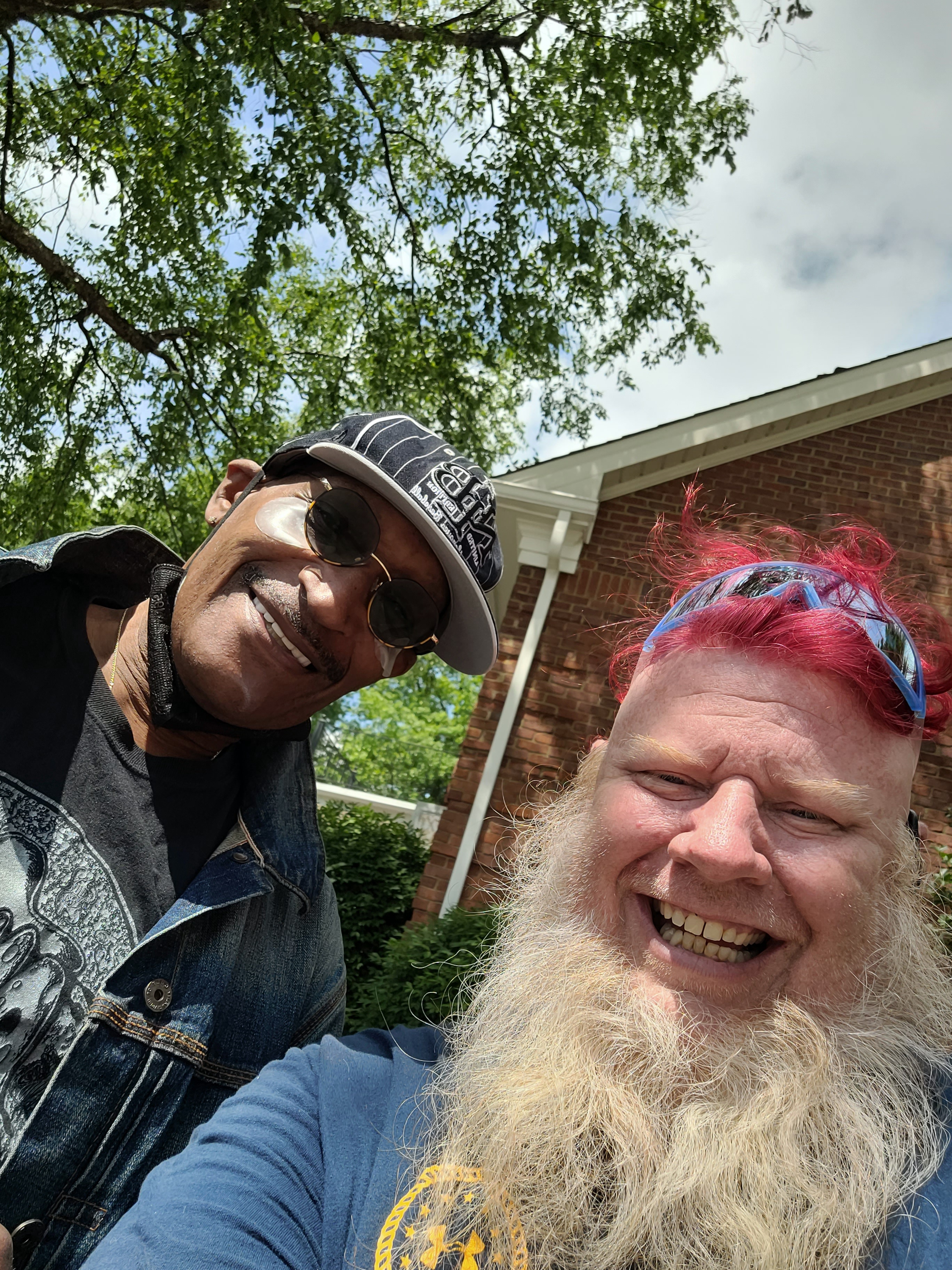 Here’s a behind-the-scenes moment with me and Tony Todd on set.