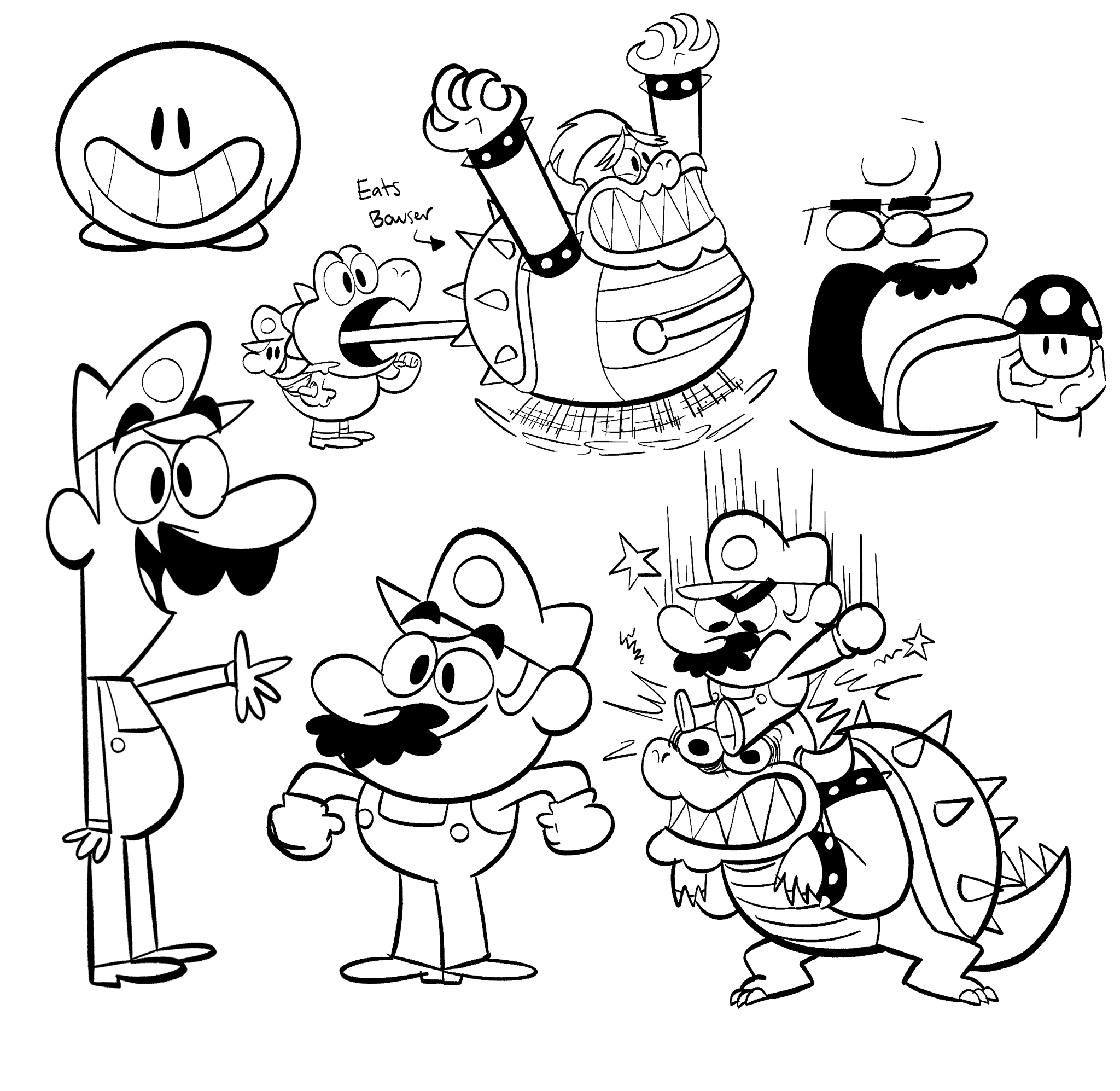 Whimsical Mario Doodles Galore