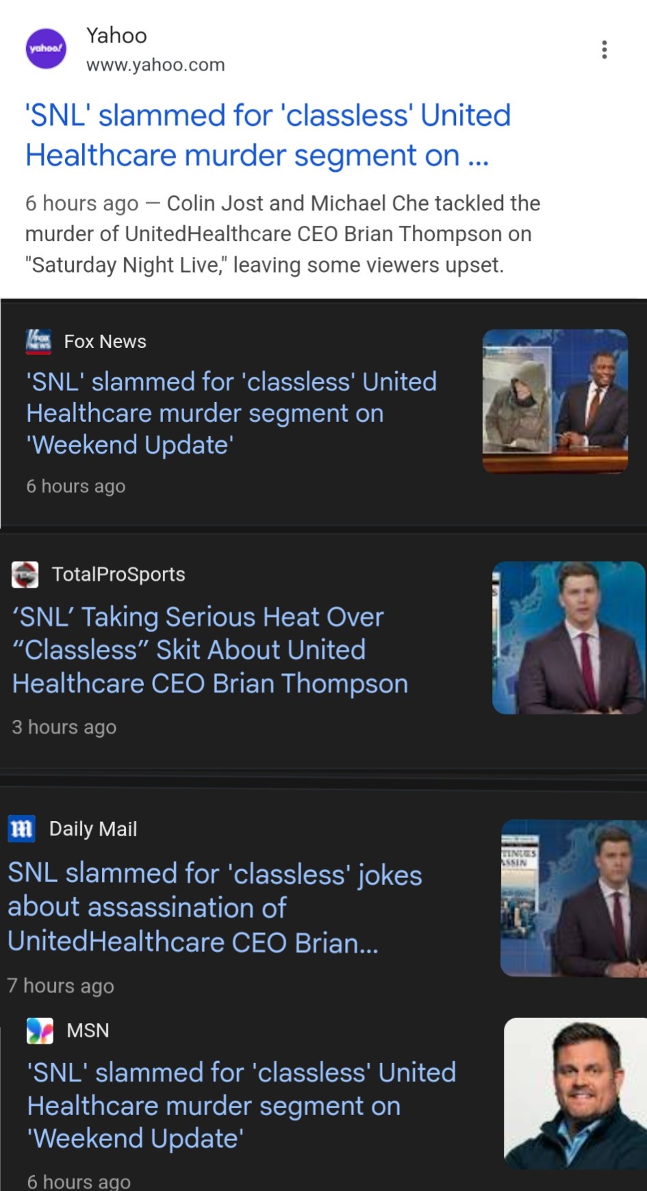 Feeling Conflicted About SNL's United Healthcare Sketch? The Media Has the Answers!