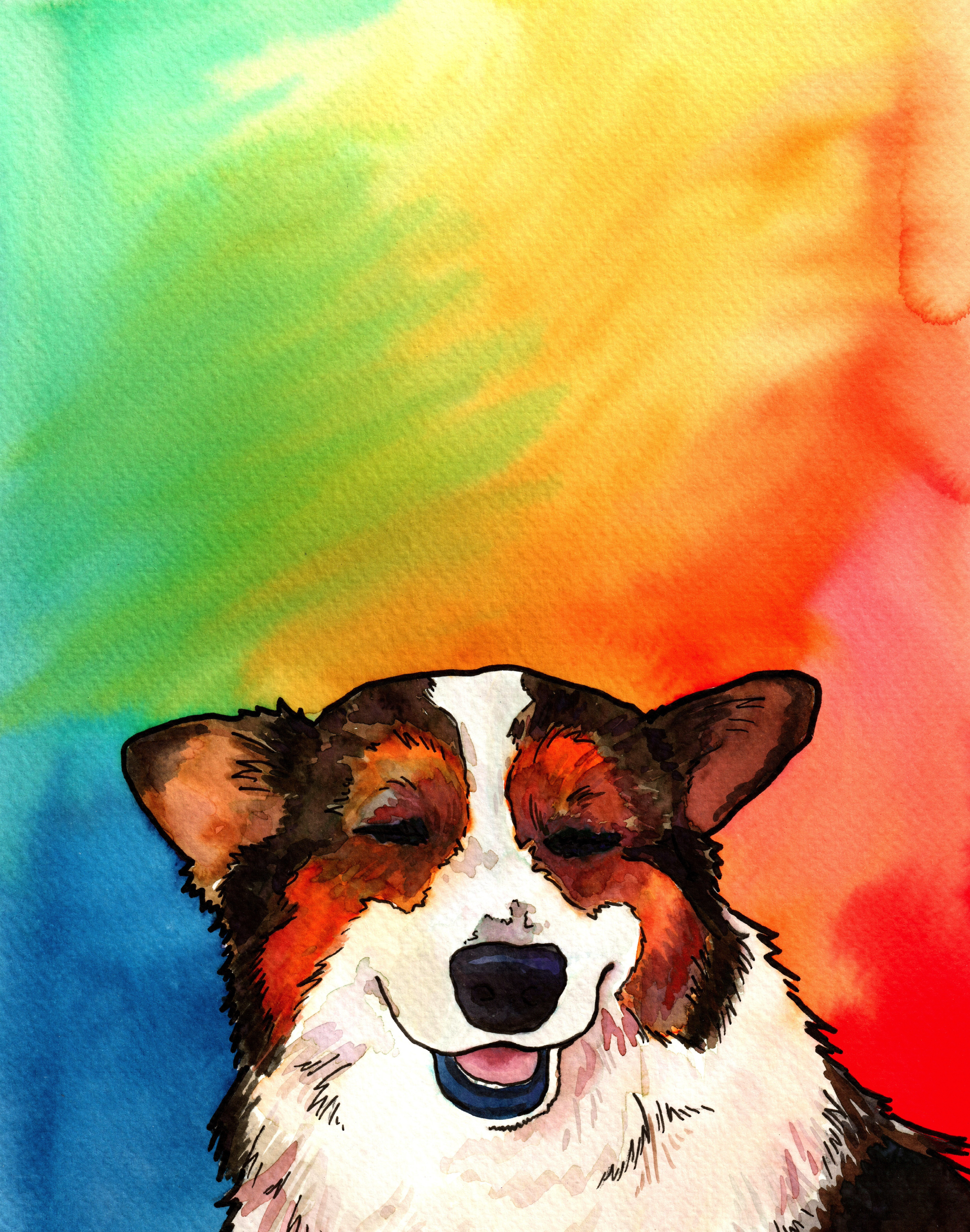 I paint a corgi every day! Say hello to Trinity!