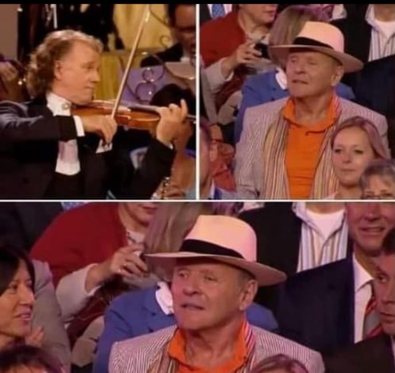 Sir Anthony Hopkins Gets Choked Up as Andre Rieu's Orchestra Plays a Waltz He Composed 50 Years Ago, Thanks to His Wife Stella's Connection