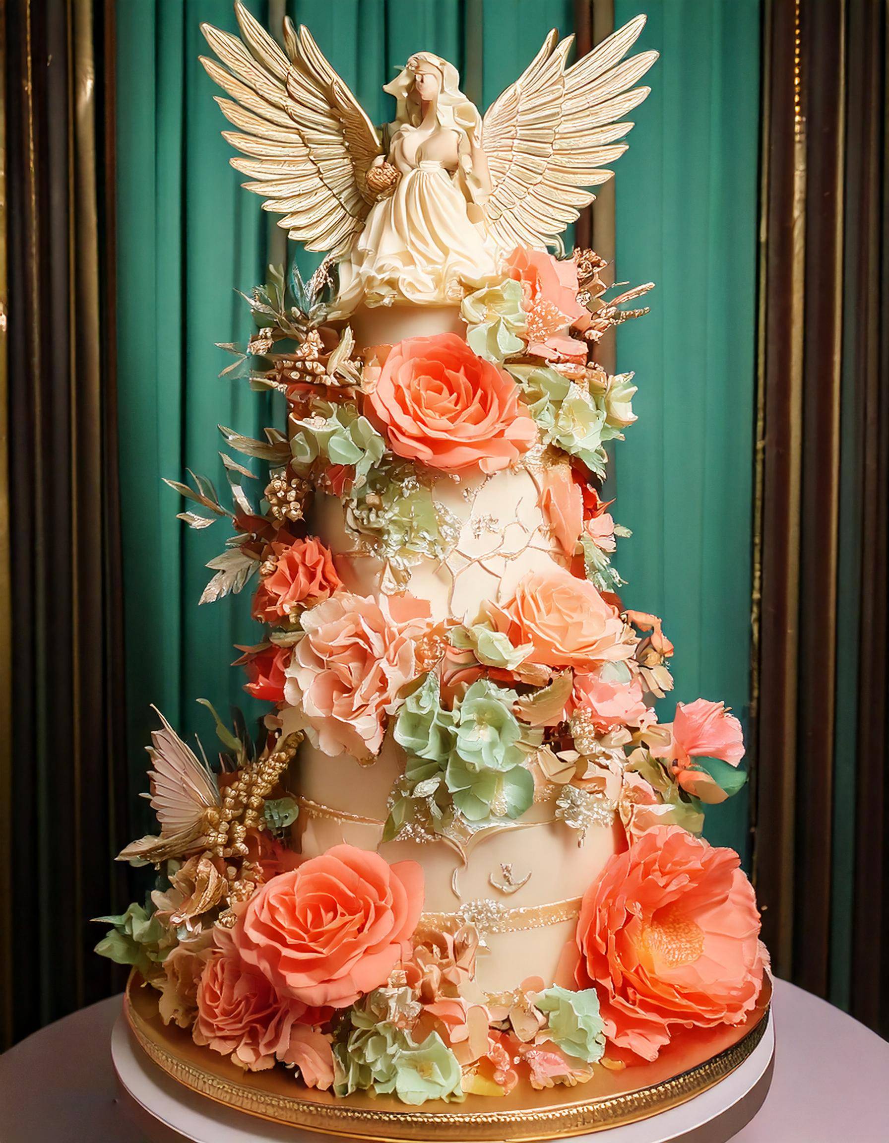 A Dreamy Ethereal Blossom Wedding Cake