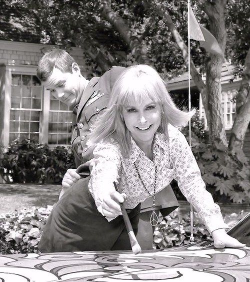 A Glimpse of Barbara Eden and Larry Hagman on the Set of 'I Dream of Jeannie' in the Summer of 1968
