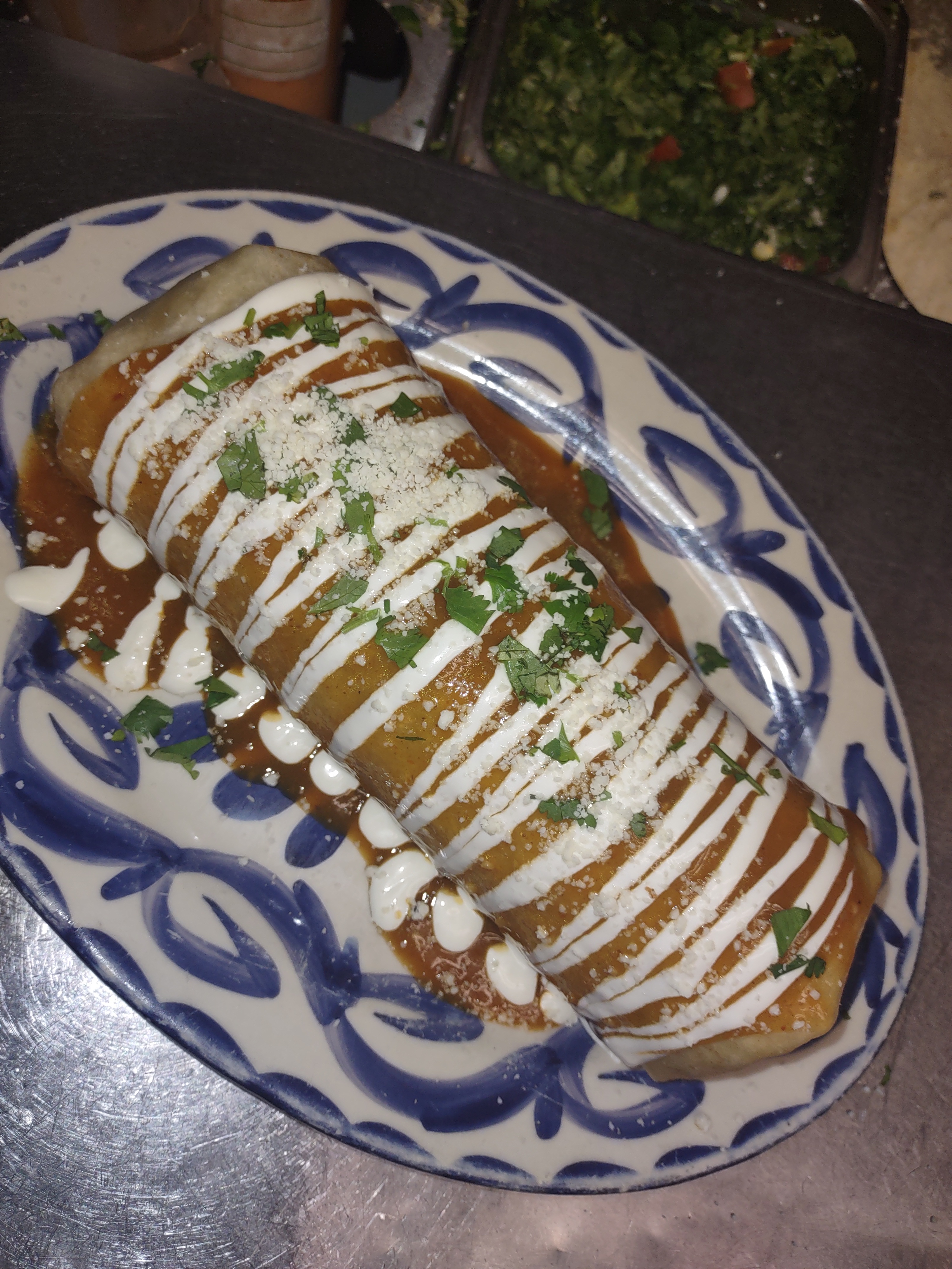 Check Out Our Burrito: Adult-Sized and Packed with Flavor!