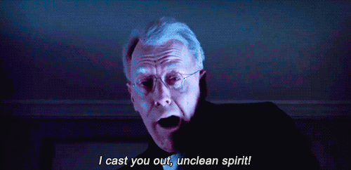When you're reading The Exorcist and nature calls at the worst moment.