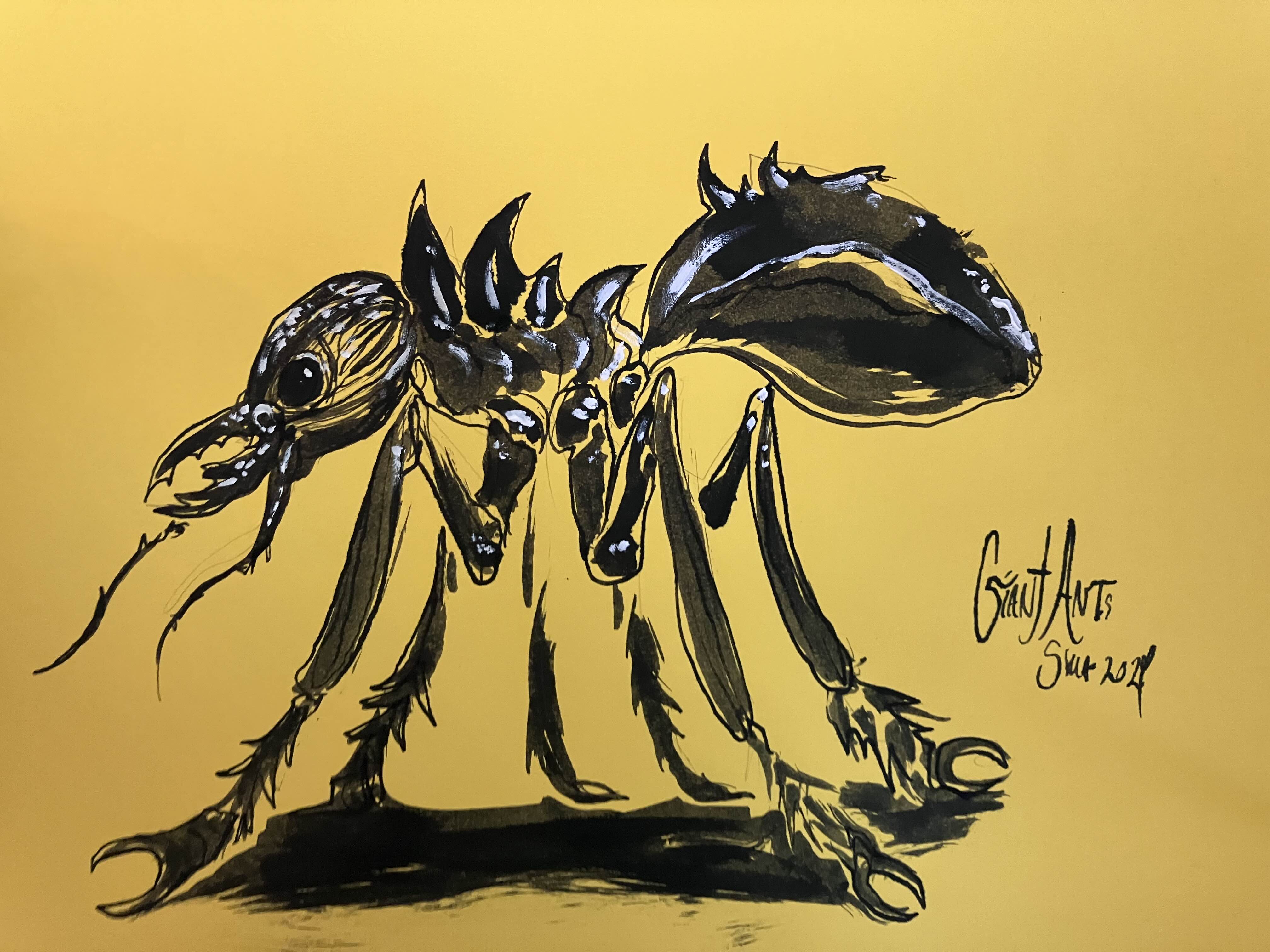 Inktober Day 21: The Enormous Ant Takes Center Stage