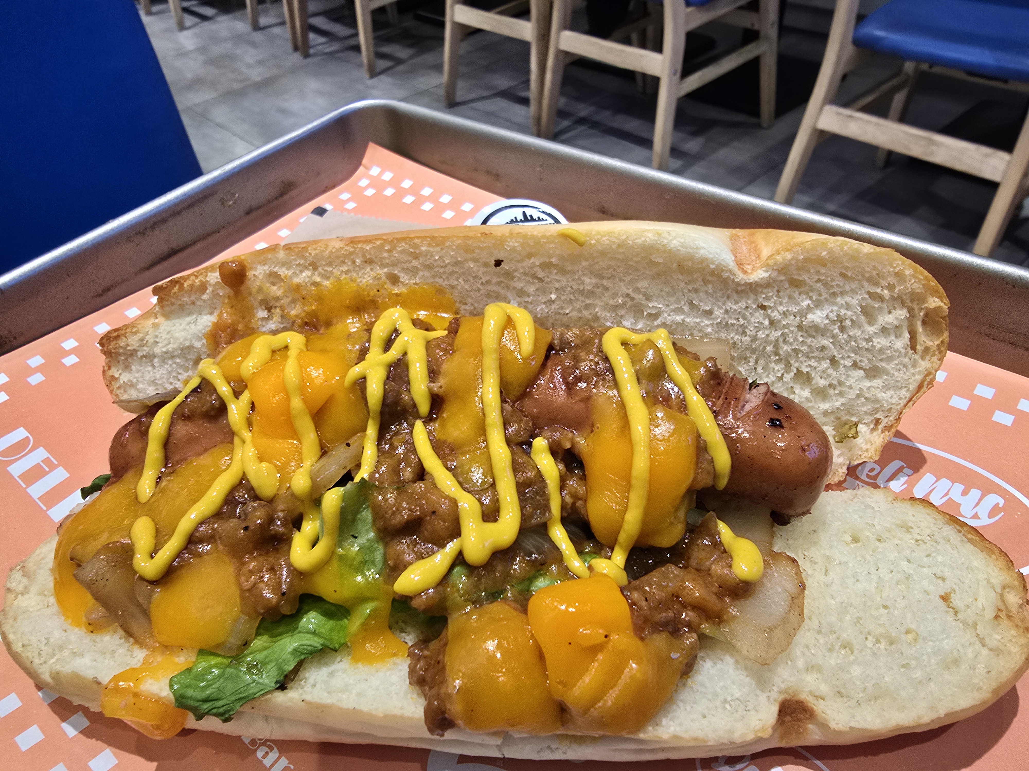 Delicious Chili Dogs from NYC Deli in Shanghai!