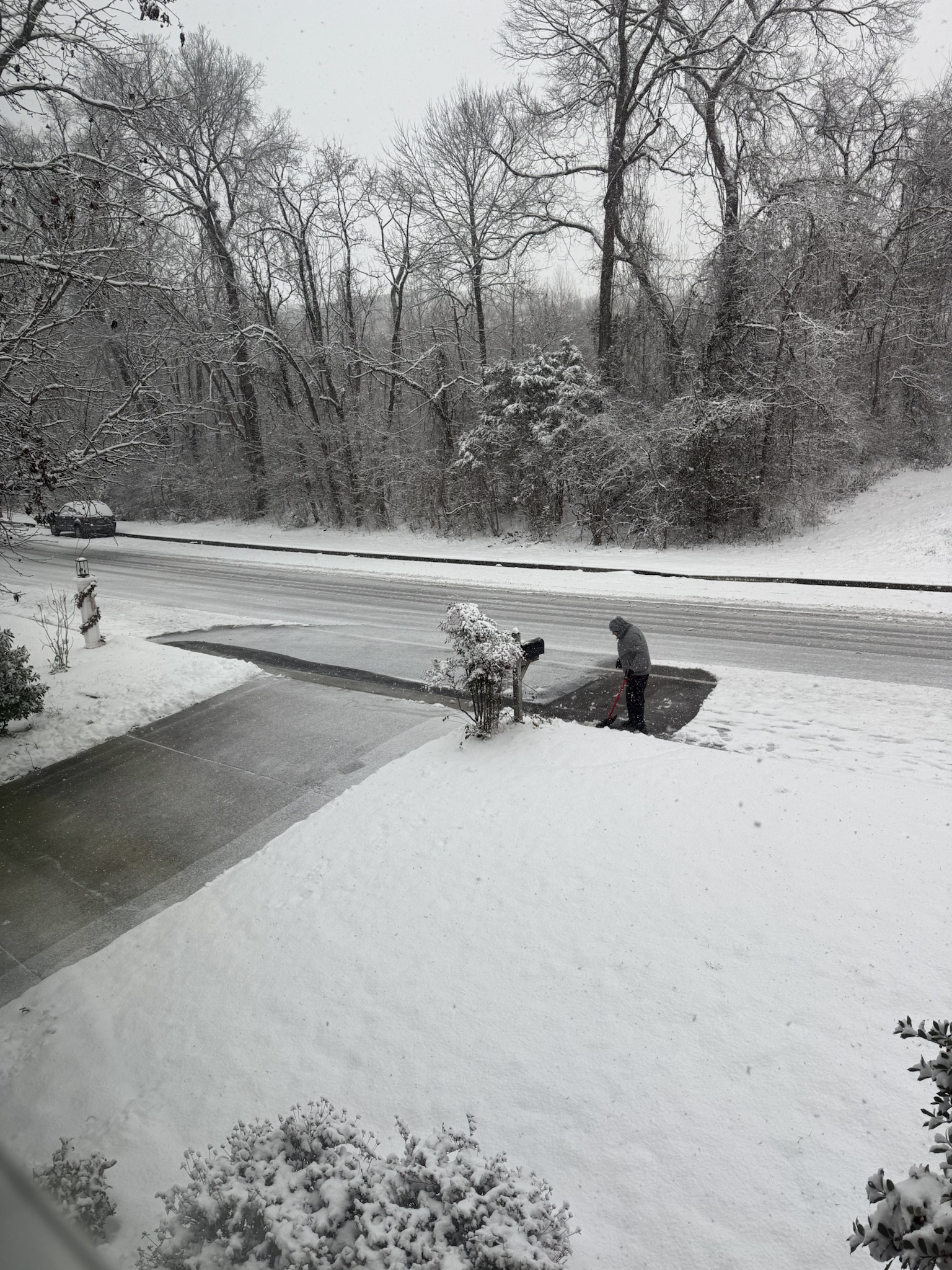 The Struggle of Shoveling the Driveway