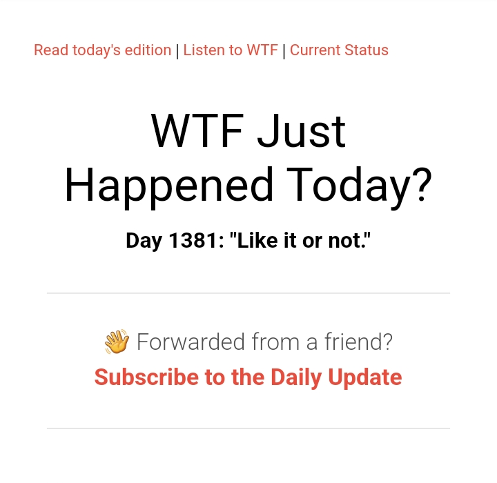 What Just Went Down Today? Day 1381 of Confusion