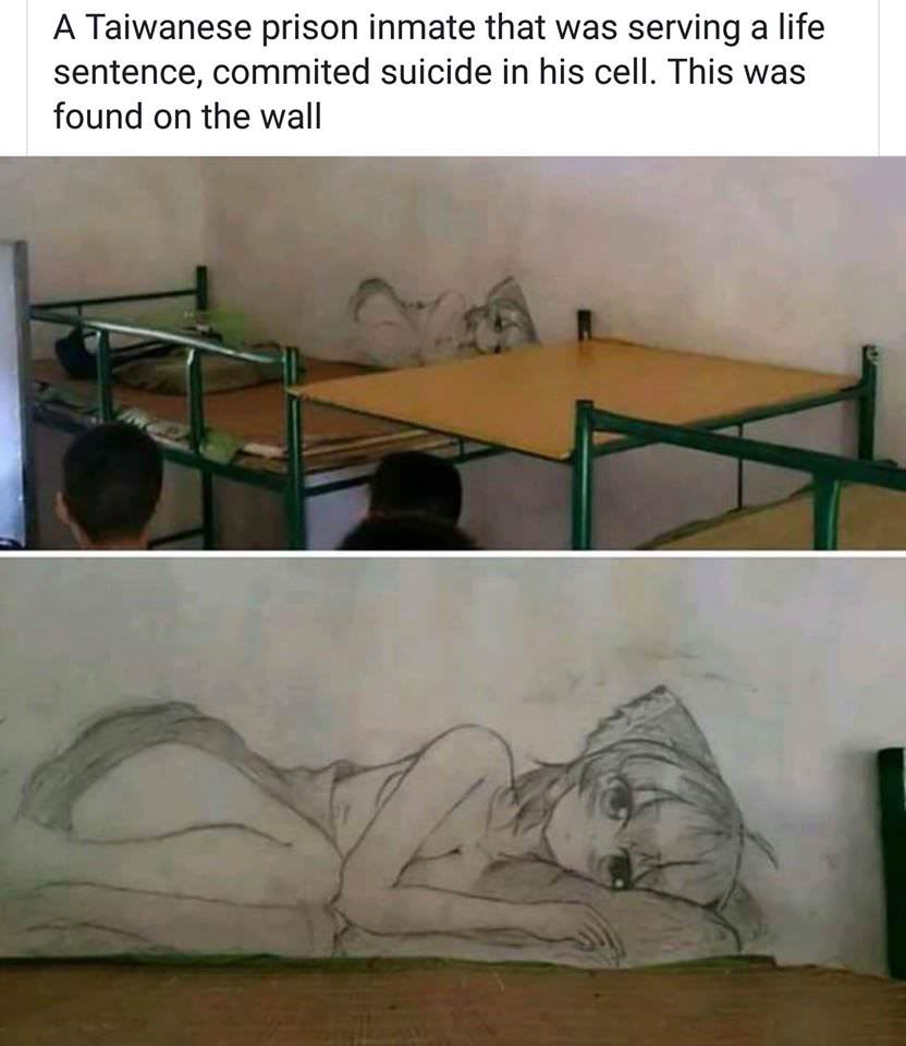 This gem was discovered on a prison wall.
