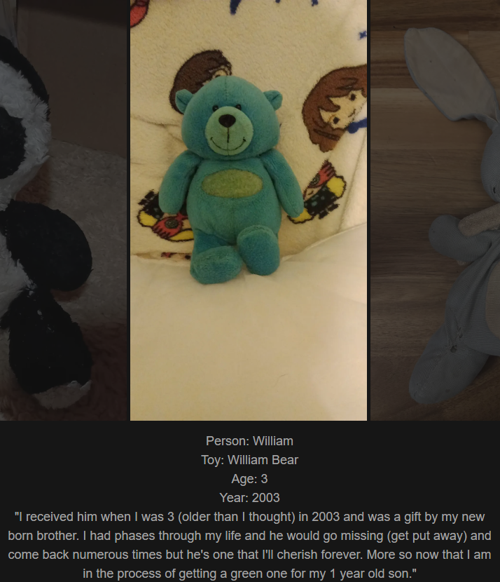 Day 869: Join Me on a Journey to My Website Celebrating Childhood Toys - Meet William Bear!