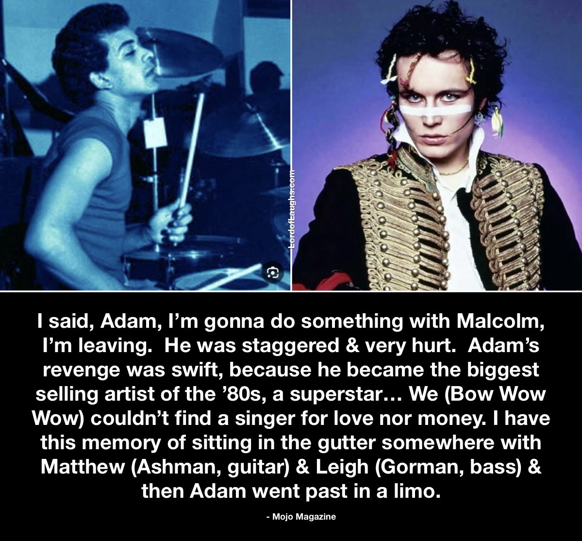Music Trivia #17: Drummer Dave Barbarossa Exits Adam Ant's Band for Bow Wow Wow