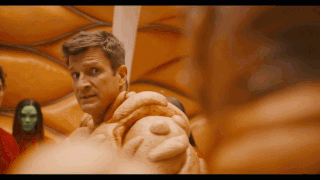 Nathan Fillion's Disgusted Look in Guardians of the Galaxy 3