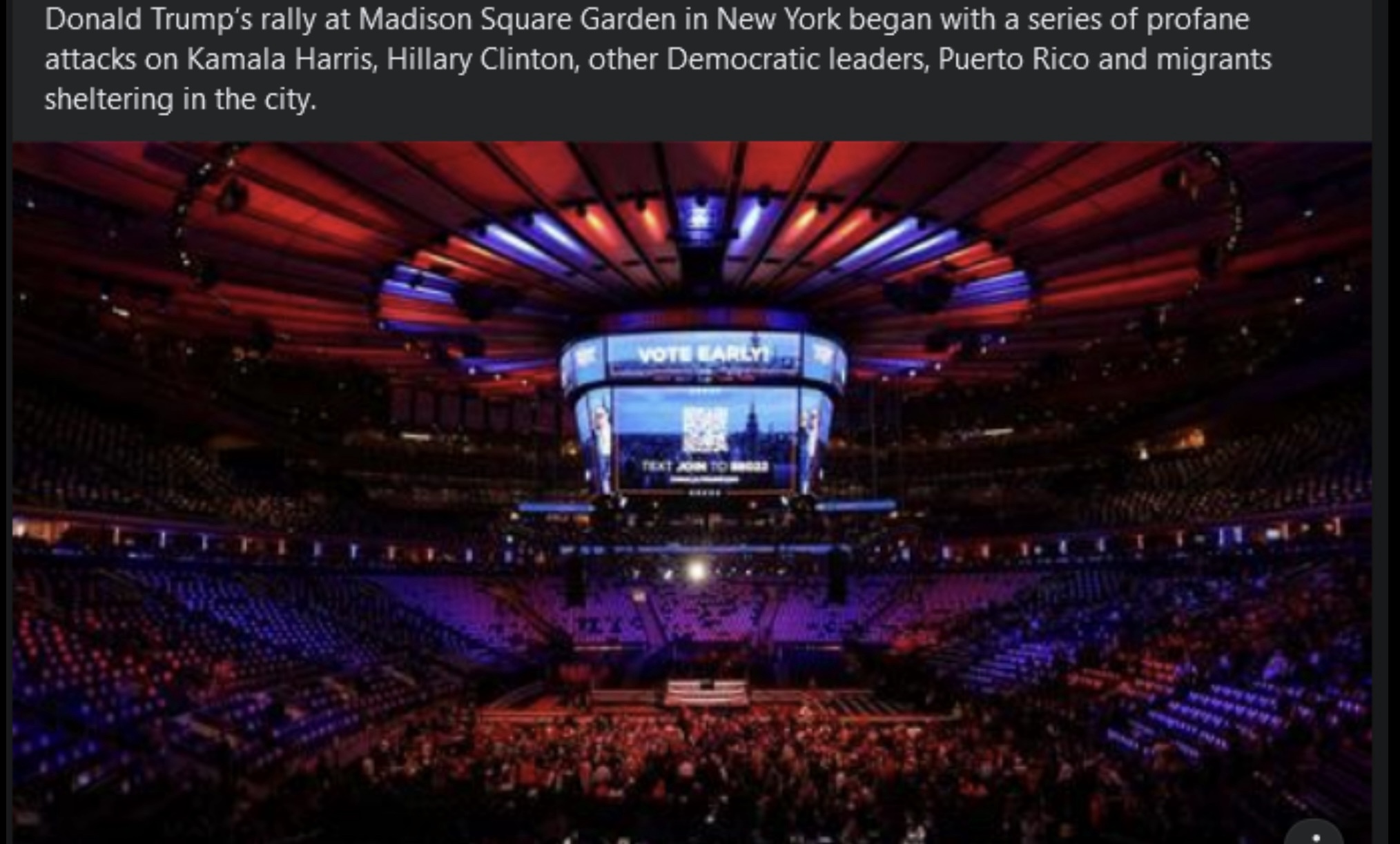 With Such a Low Turnout, I Hope MSG Got Paid Upfront!