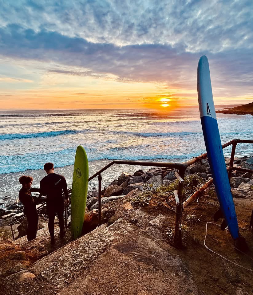 The thrill of catching waves: Surfers in action