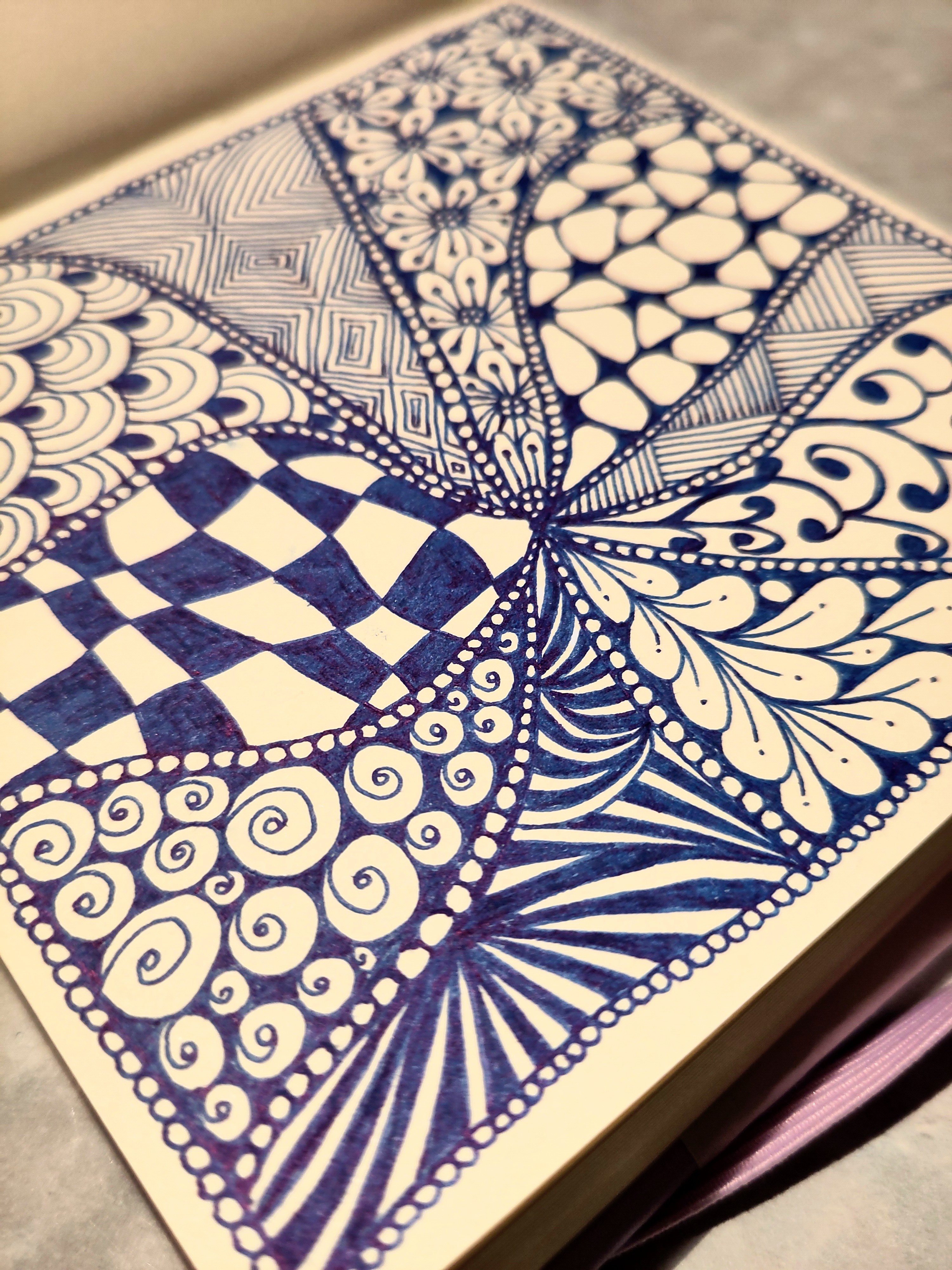 Creating Art with Blue Zentangle: New Supplies, New Inspiration!