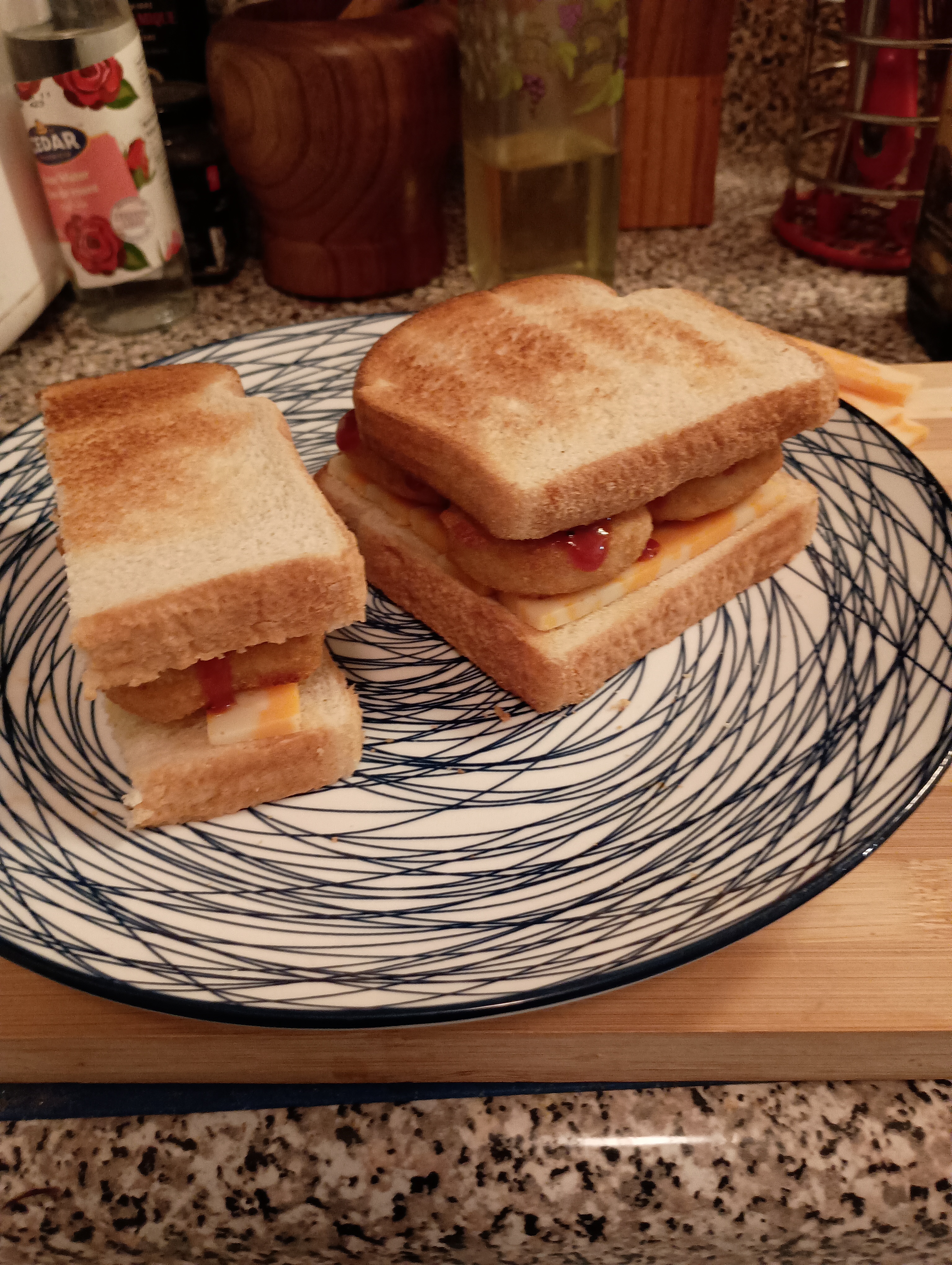 Introducing the nuggie and a half sandwich – a delightful twist!