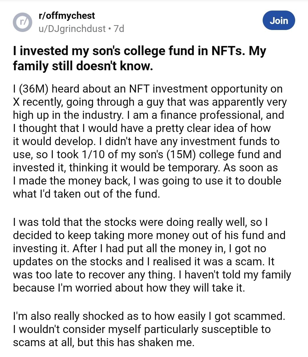 A financial expert risks his son's college savings on crypto in 2024