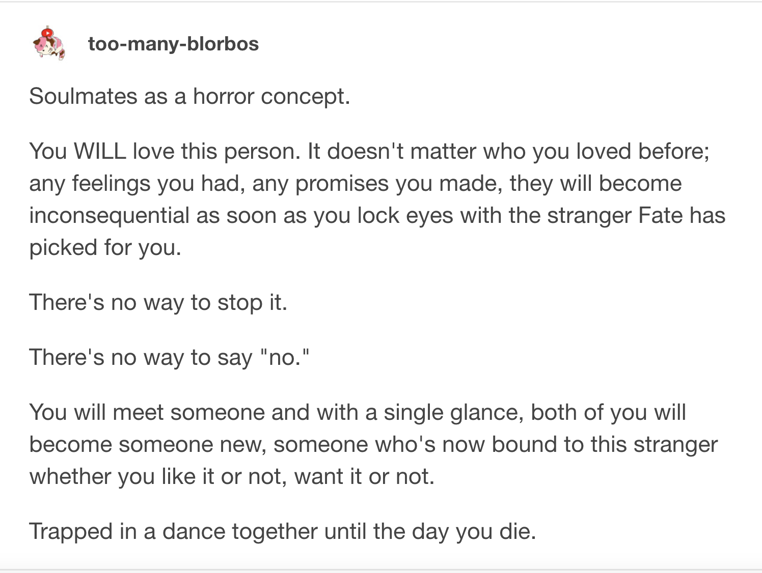 Exploring the terrifying side of soulmates