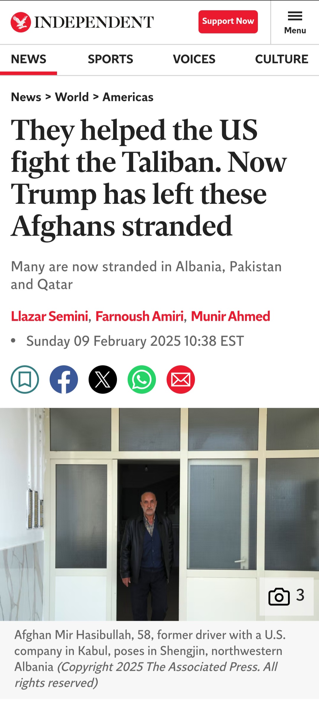 Many Find Themselves Stranded in Albania, Pakistan, and Qatar Awaiting Transfer to the U.S., While Others Hide from the Taliban in Afghanistan