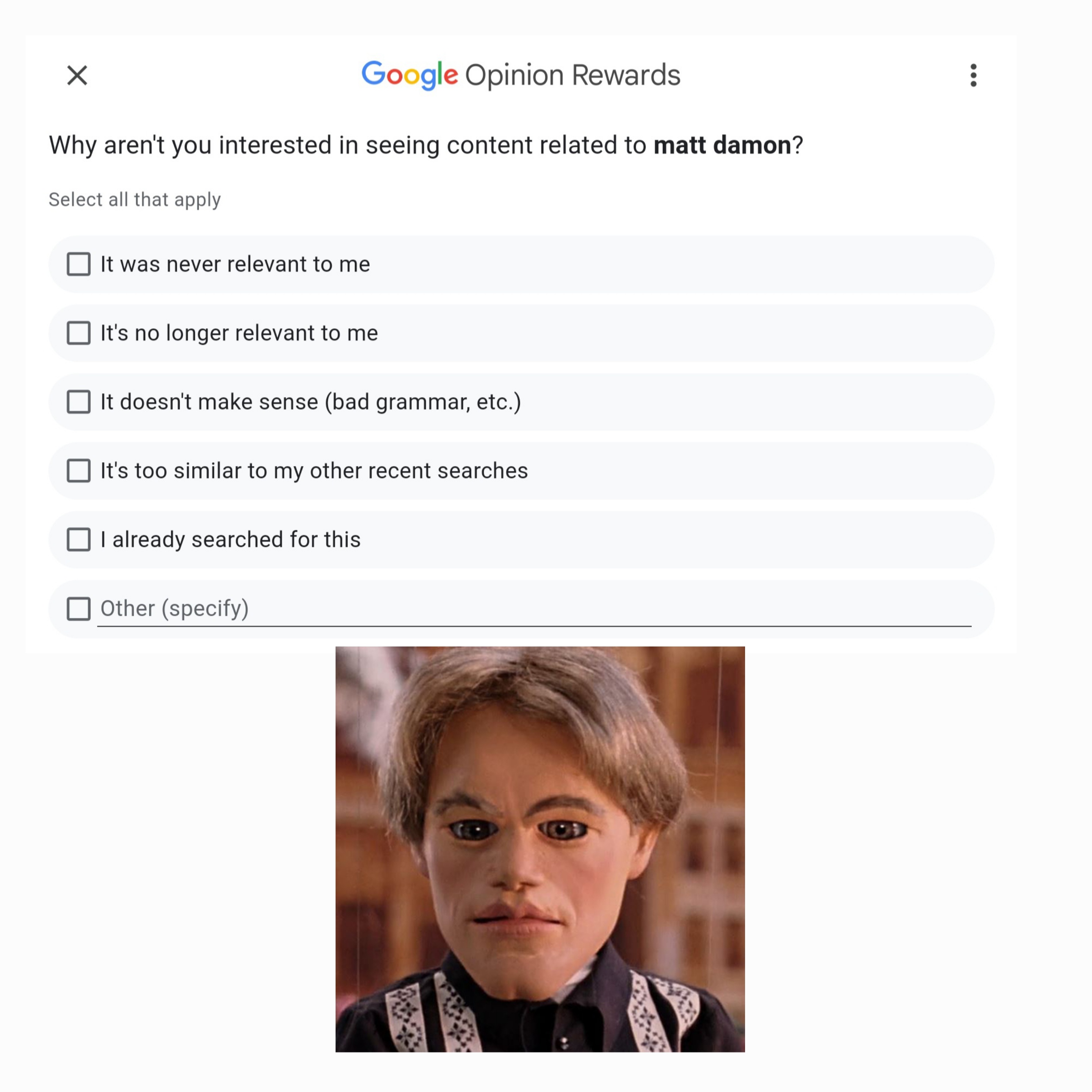 This Survey Question Was Definitely Out of the Ordinary...