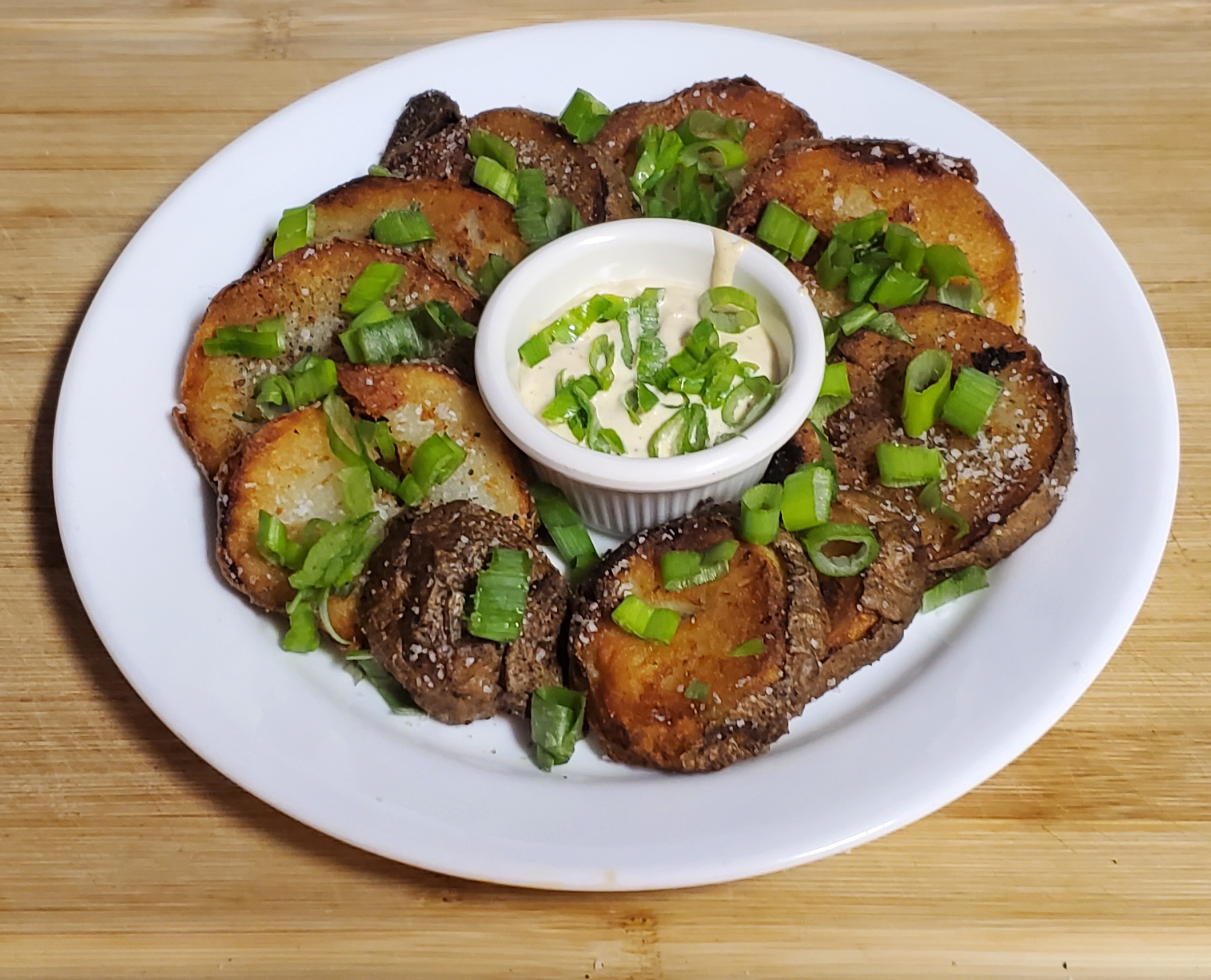 Delicious Baked Potato Home Fries with Garlic Aioli