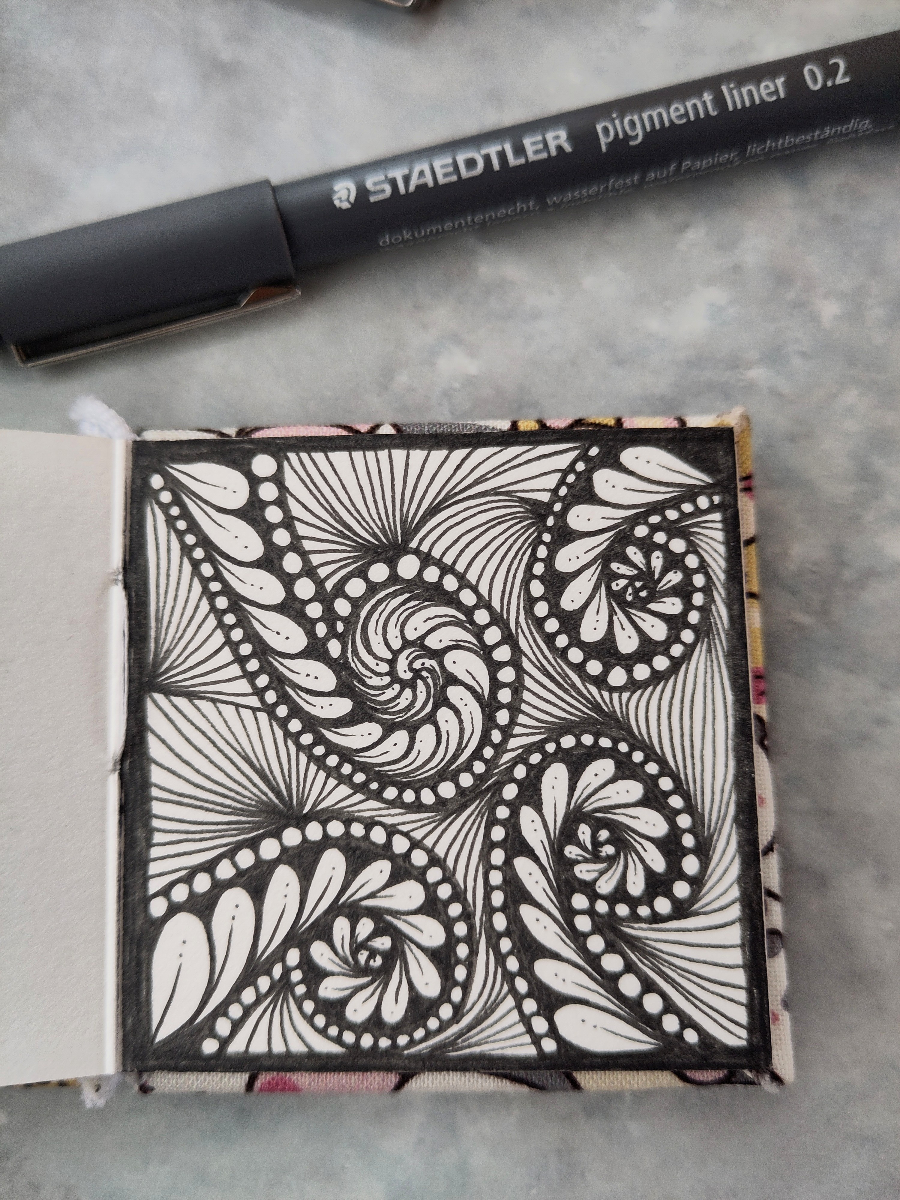 Exploring Mini Zentangle Doodles: The Contrast of Black & White vs. Vibrant Colors