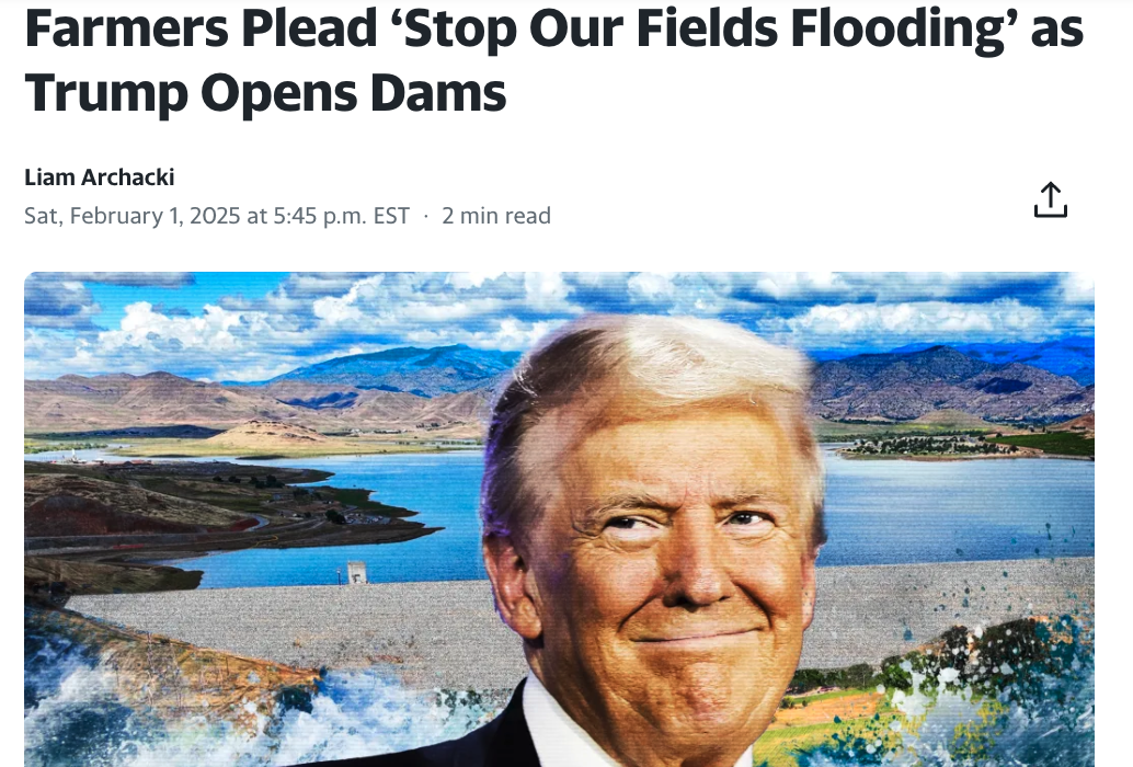 Farmers Urgently Request: 'Stop Our Fields from Flooding' as Trump Opens Dams