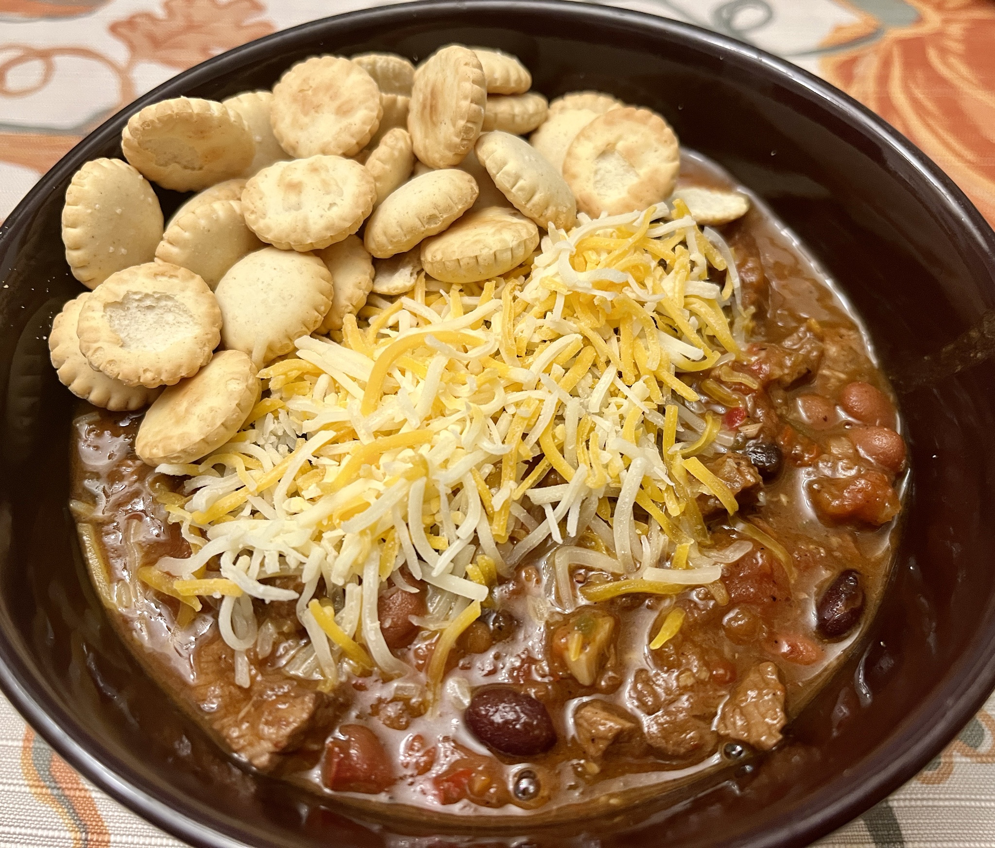 Cooking is my therapy; today I whipped up some chili.